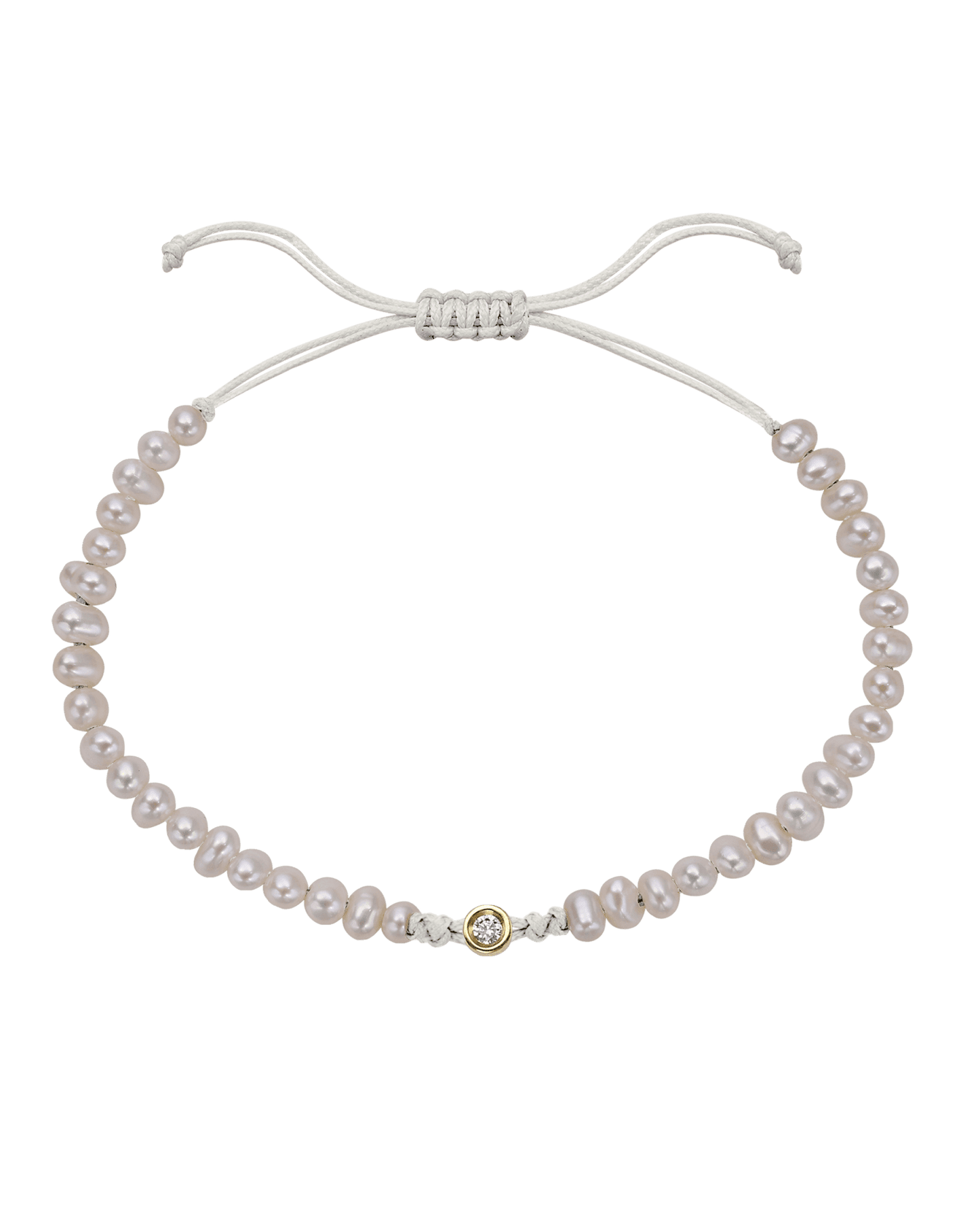 Le String of Love Perles Naturelles - Or Jaune 14 carats Bracelets magal-dev Perle Large: 0.10 carats