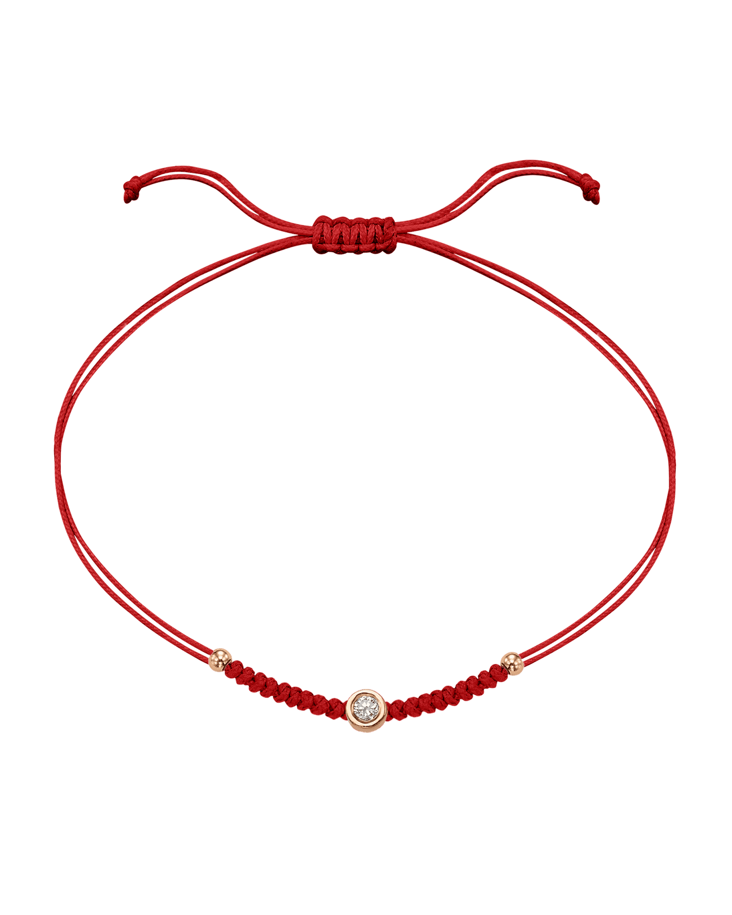 Le String of Love Boules D'or - Or Rose 14 carats Bracelet 14K Solid Gold Rouge Medium: 0.05 carats