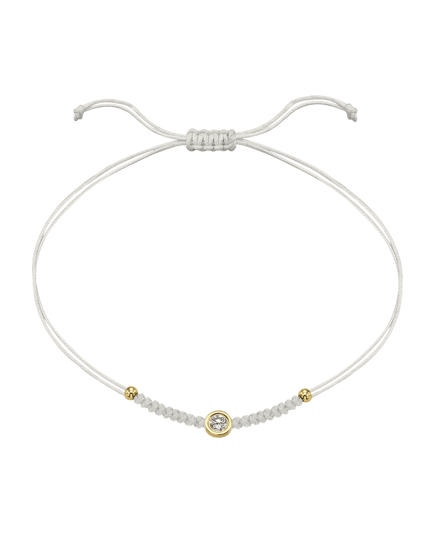Le String of Love Boules D'or - Or Jaune 14 carats Bracelet 14K Solid Gold Perle Large: 0.10 carats