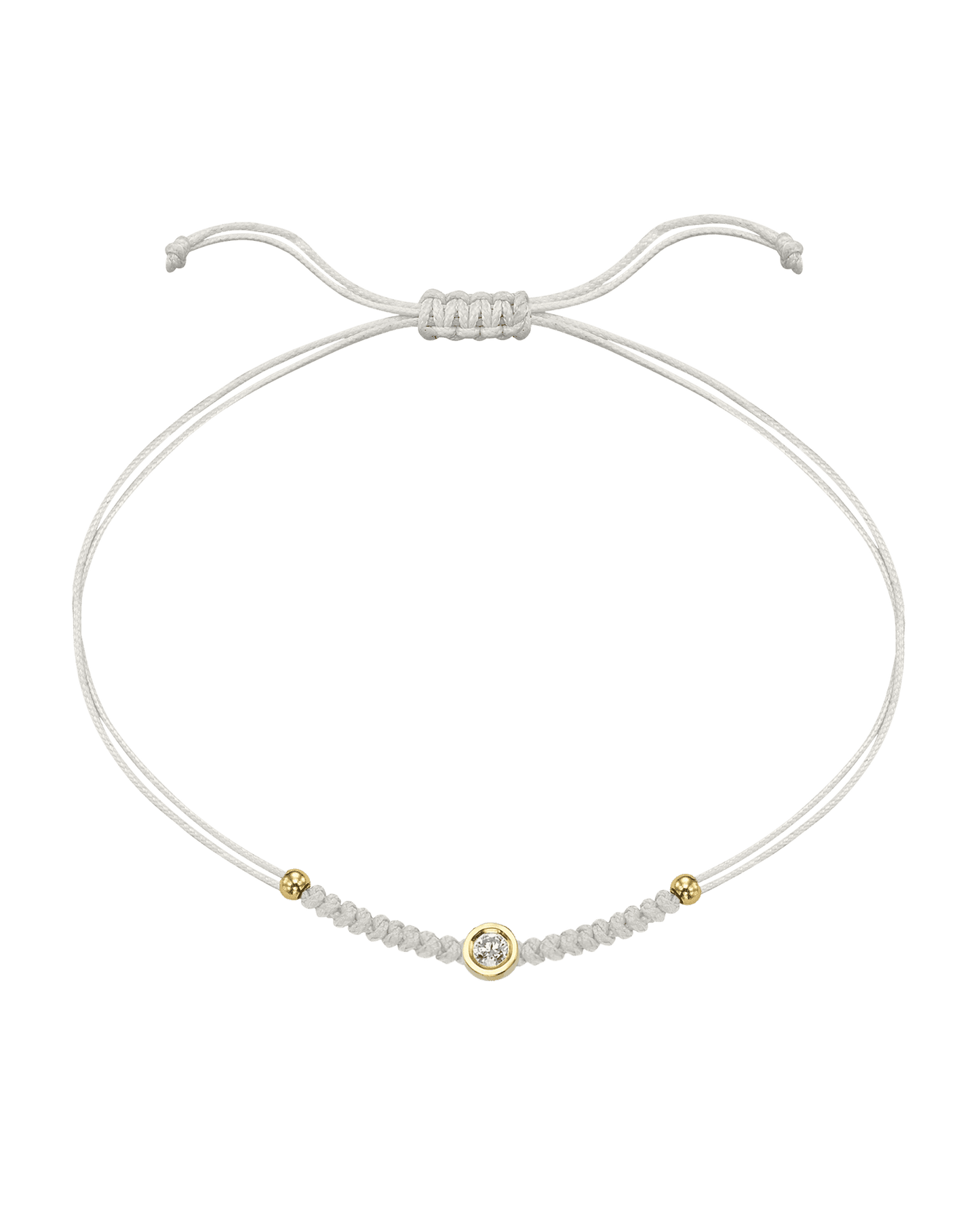 Le String of Love Boules D'or - Or Jaune 14 carats Bracelet 14K Solid Gold Perle Medium: 0.05 carats