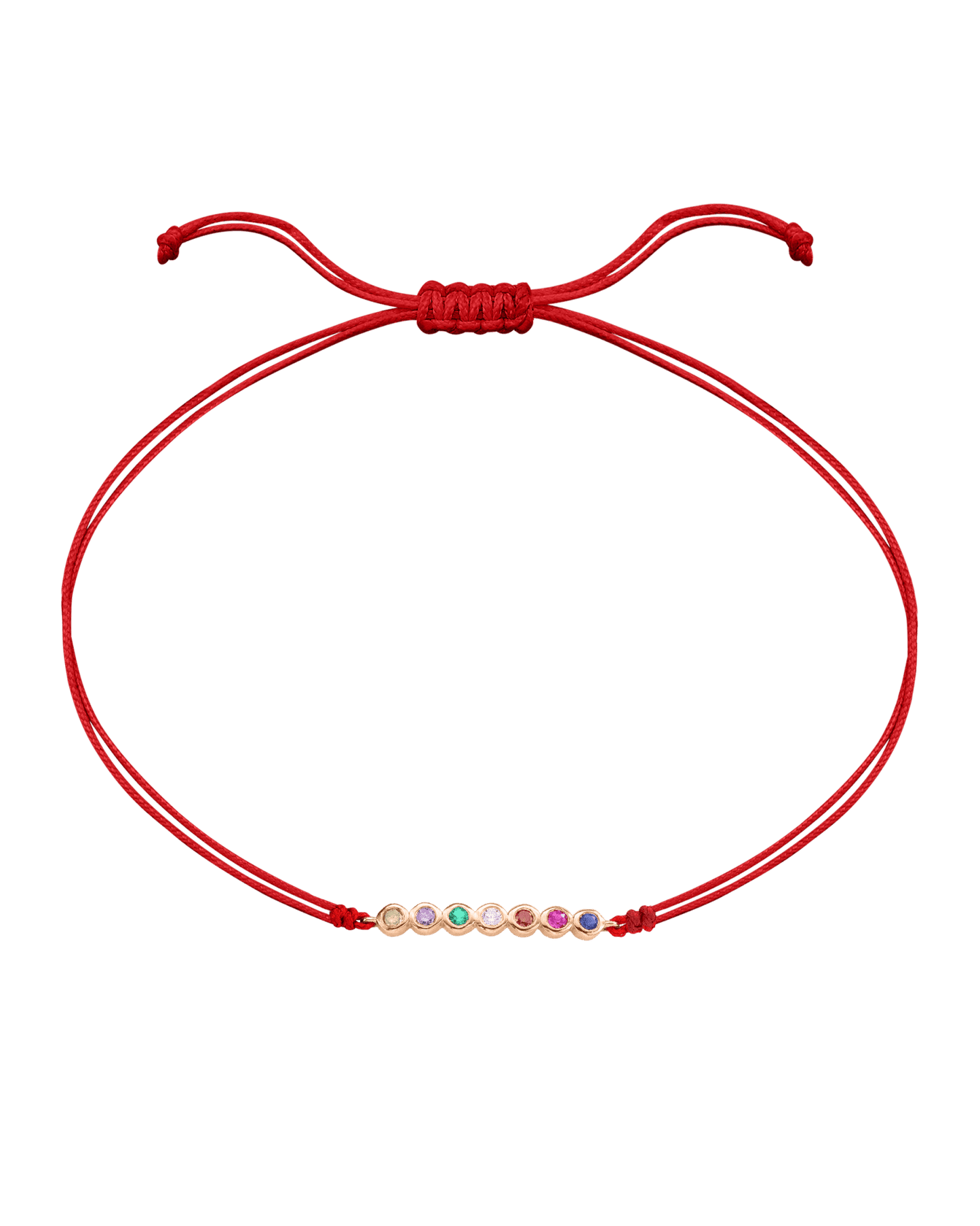 Bracelet Pierres Précieuses - Or Rose 14 carats Bracelet 14K Solid Gold Rouge 2