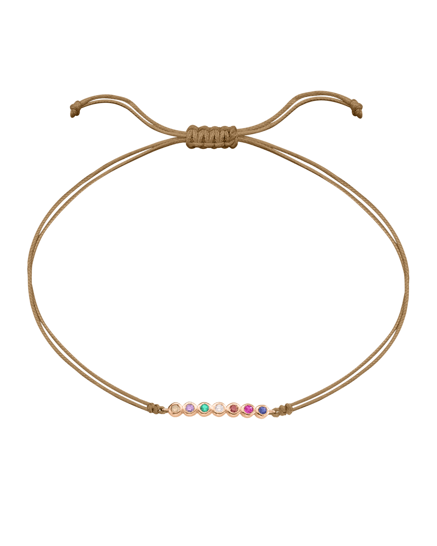 Bracelet Pierres Précieuses - Or Rose 14 carats Bracelet 14K Solid Gold Camel 2