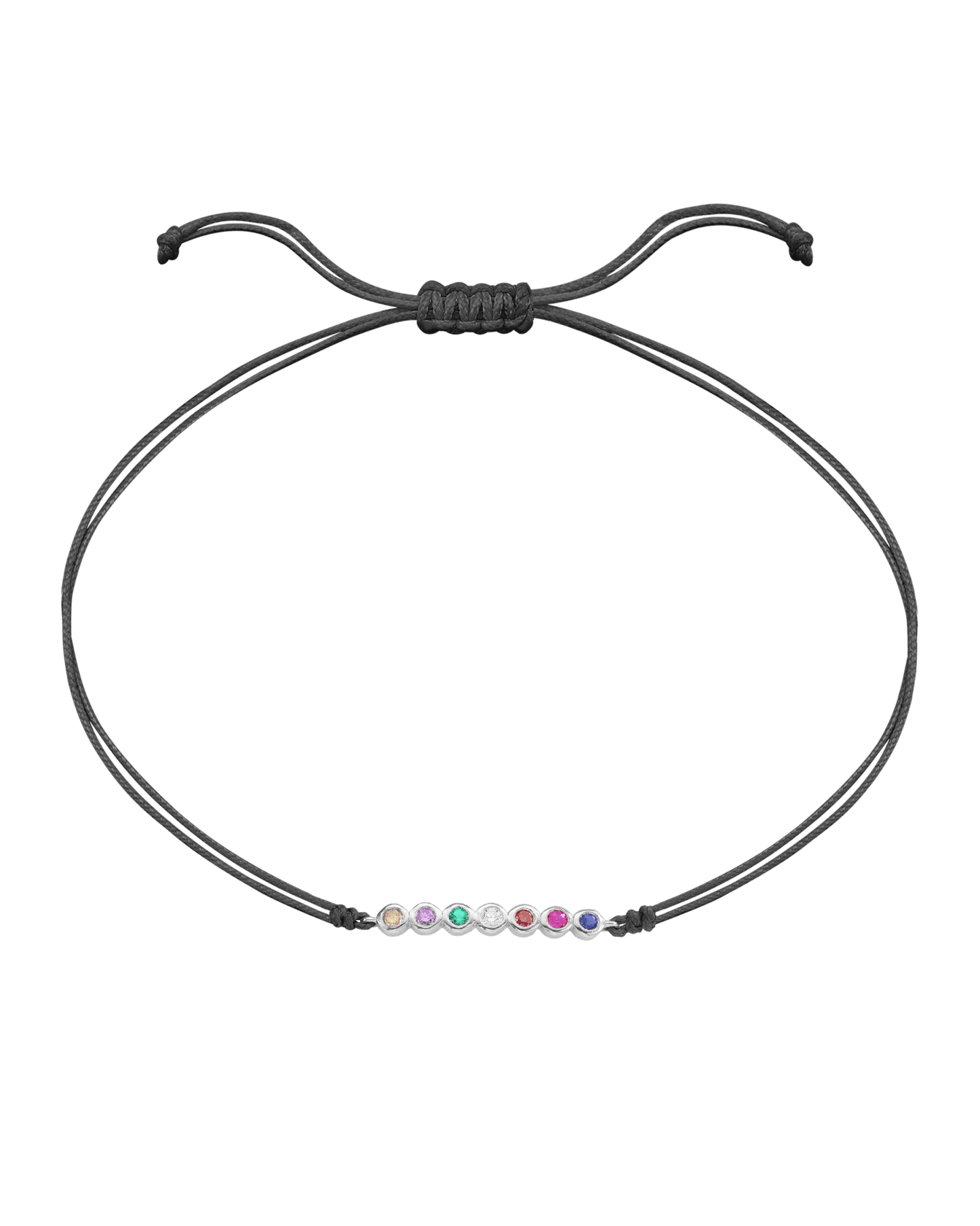 Bracelet Pierres Précieuses - Or Blanc 14 carats Bracelet 14K Solid Gold Gris 2