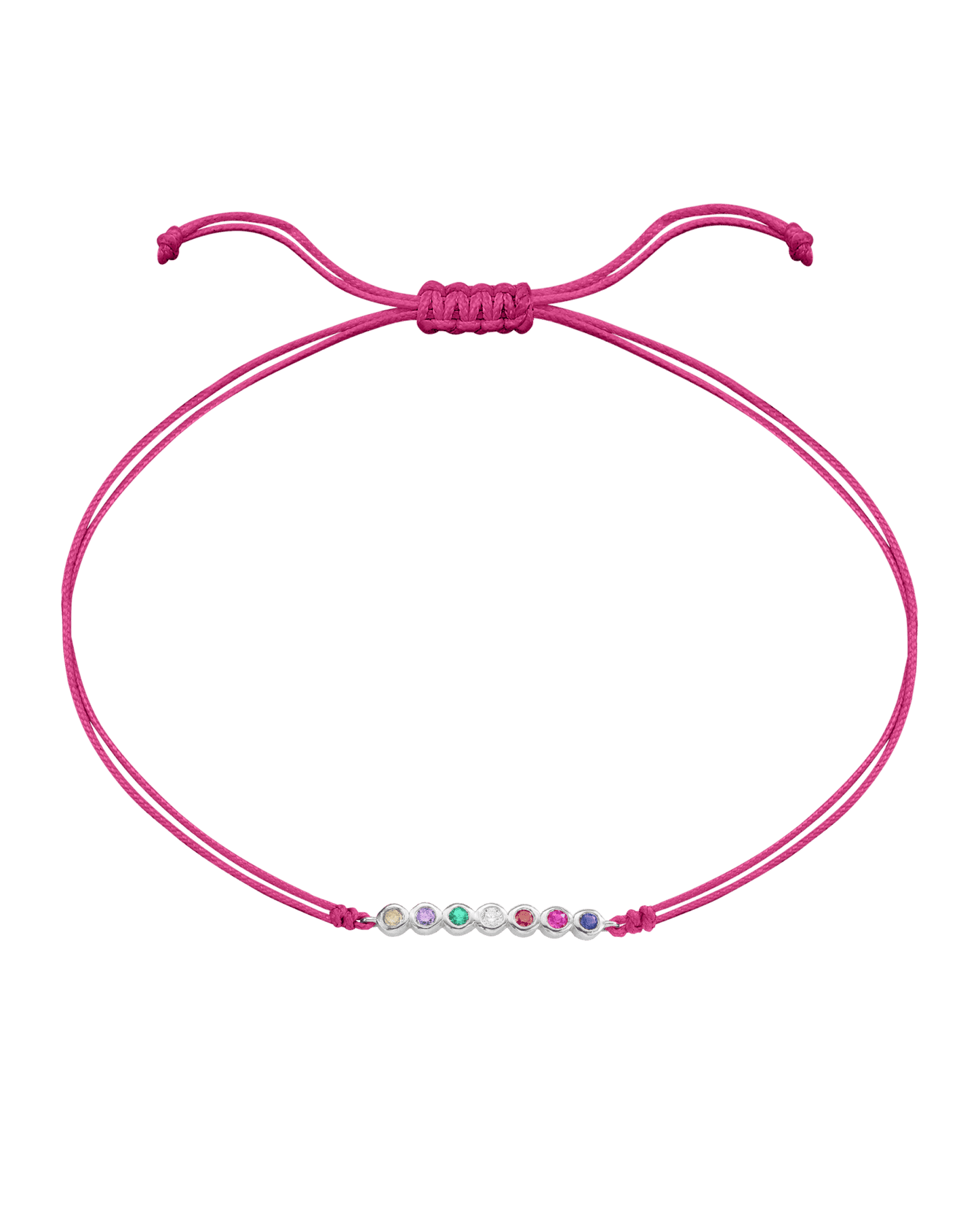 Bracelet Pierres Précieuses - Or Blanc 14 carats Bracelet 14K Solid Gold Rose 2