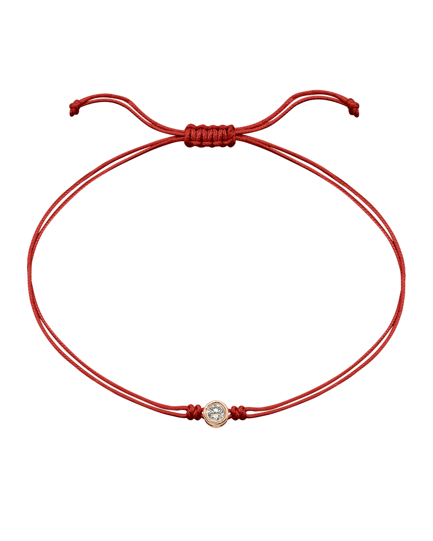 Le String of Love - Or Rose 14 carats Bracelets magal-dev Rouge Large: 0.10 carats