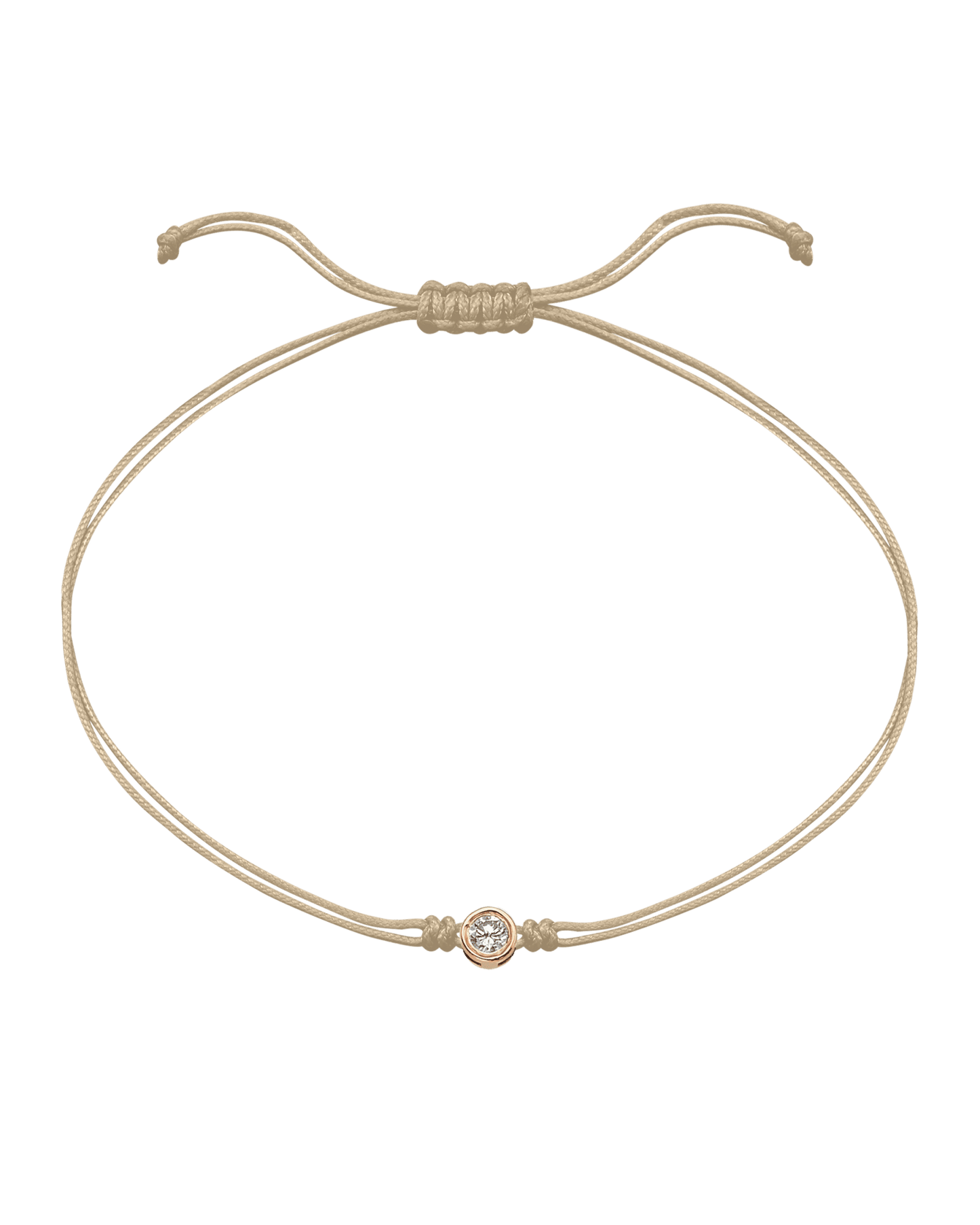 Le String of Love - Or Rose 14 carats Bracelets magal-dev Beige Large: 0.10 carats