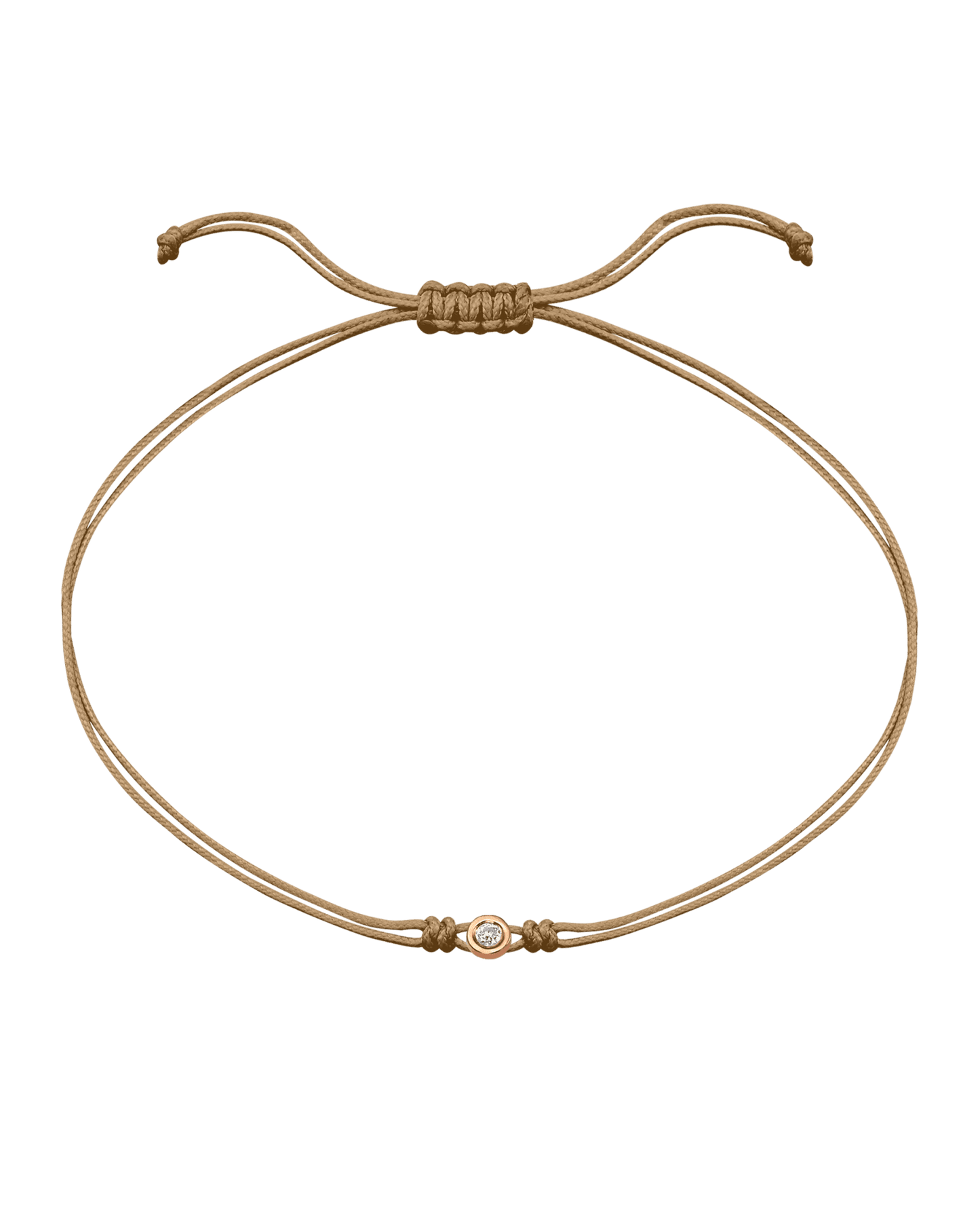 Le String of Love - Or Rose 14 carats Bracelets magal-dev Camel Small: 0.03 carats