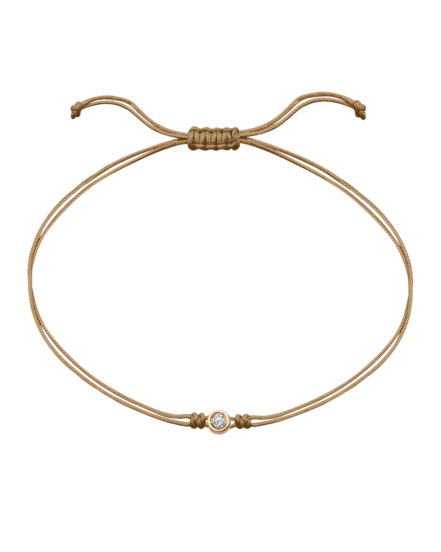 Le String of Love - Or Rose 14 carats Bracelets magal-dev Camel Medium: 0.05 carats