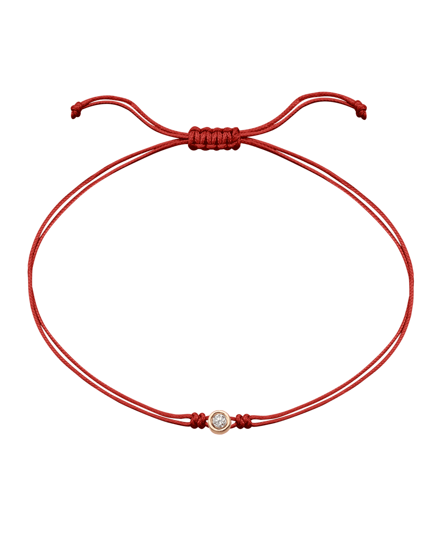 Le String of Love - Or Rose 14 carats Bracelets magal-dev Rouge Medium: 0.05 carats