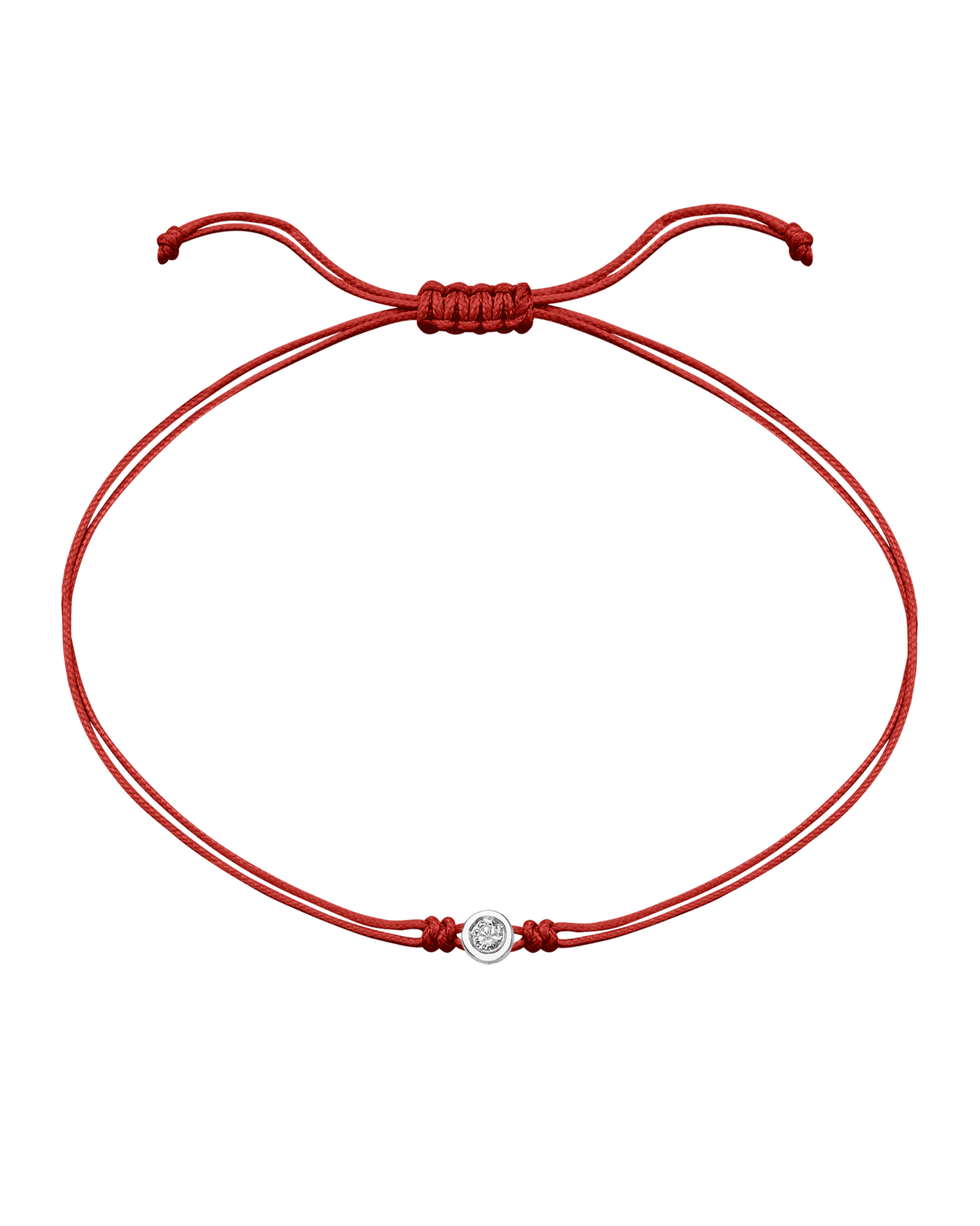 Le String of Love - Or Blanc 14 carats Bracelets magal-dev Rouge Medium: 0.05 carats