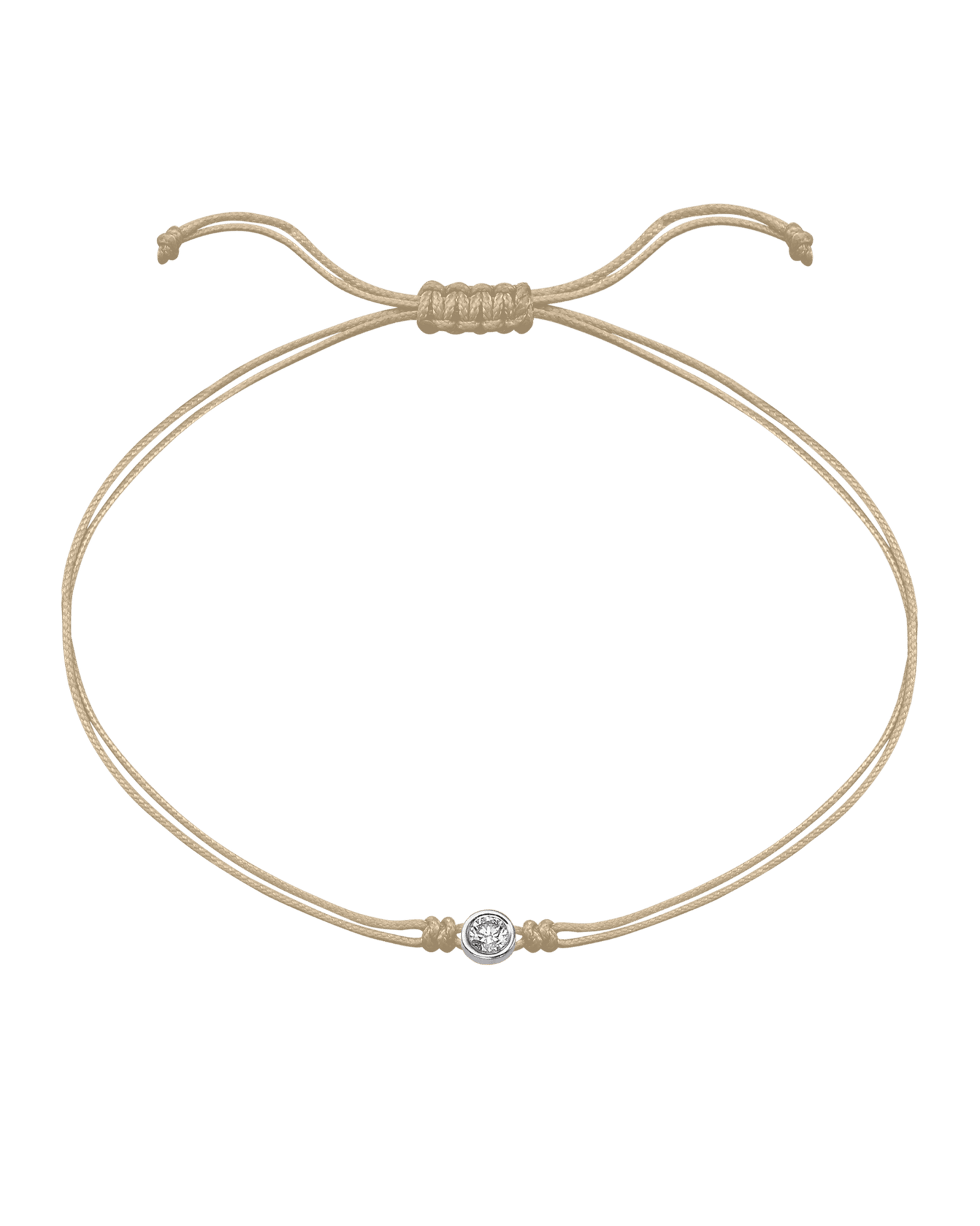 Le String of Love - Or Blanc 14 carats Bracelets magal-dev Beige Large: 0.10 carats