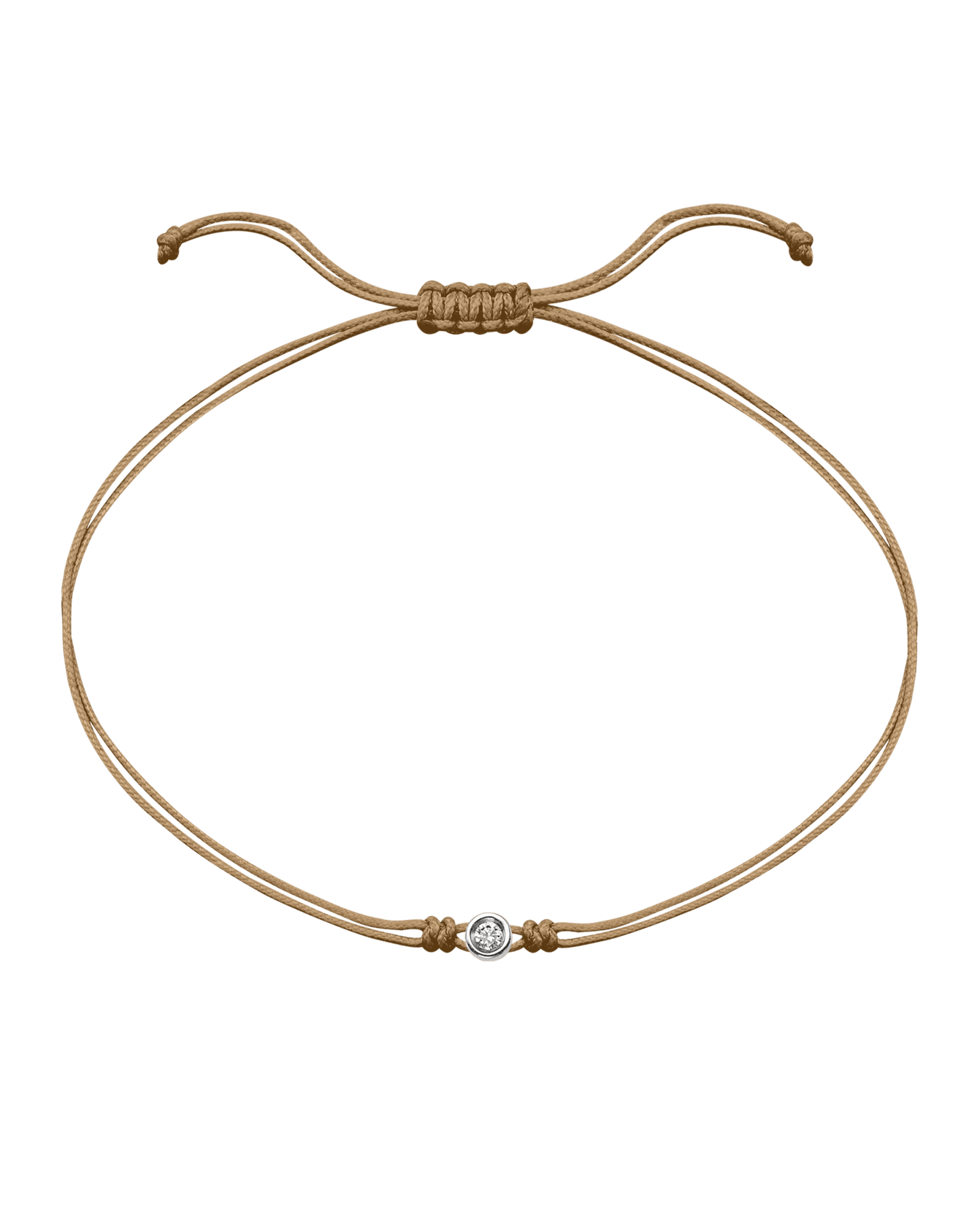 Le String of Love - Or Blanc 14 carats Bracelets magal-dev Camel Small: 0.03 carats