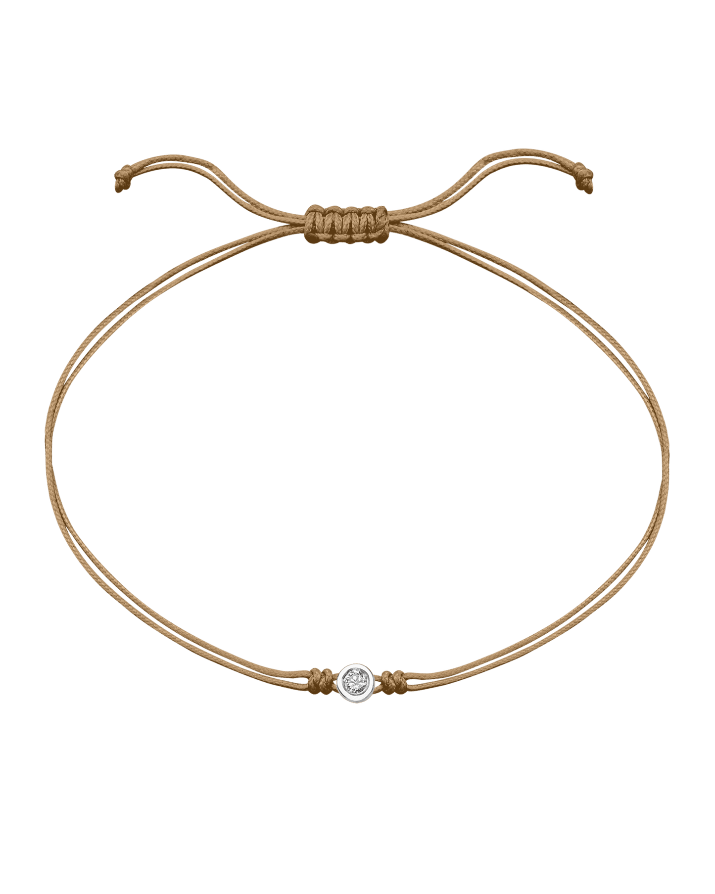 Le String of Love - Or Blanc 14 carats Bracelets magal-dev Camel Medium: 0.05 carats