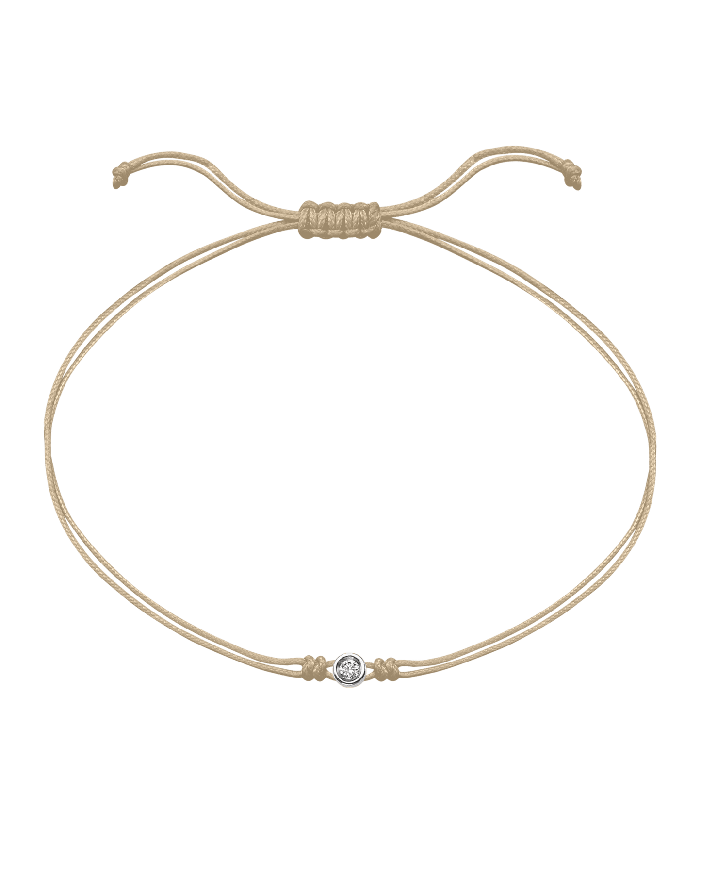 Le String of Love - Or Blanc 14 carats Bracelets magal-dev Beige Small: 0.03 carats