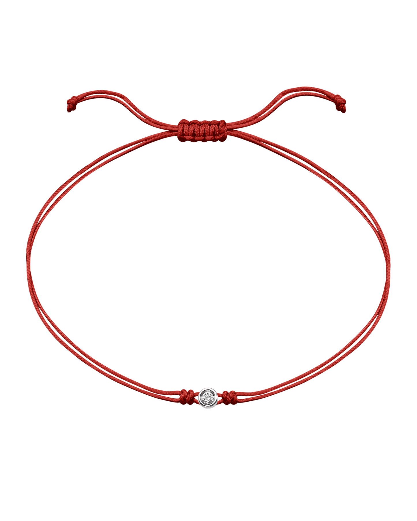 Le String of Love - Or Blanc 14 carats Bracelets magal-dev Rouge Small: 0.03 carats