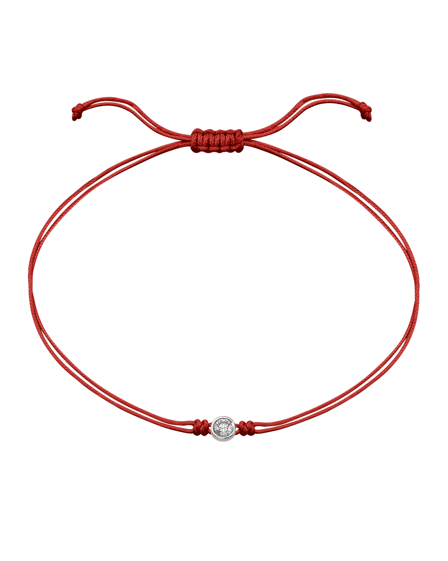 Le String of Love - Or Blanc 14 carats Bracelets magal-dev Rouge Large: 0.10 carats