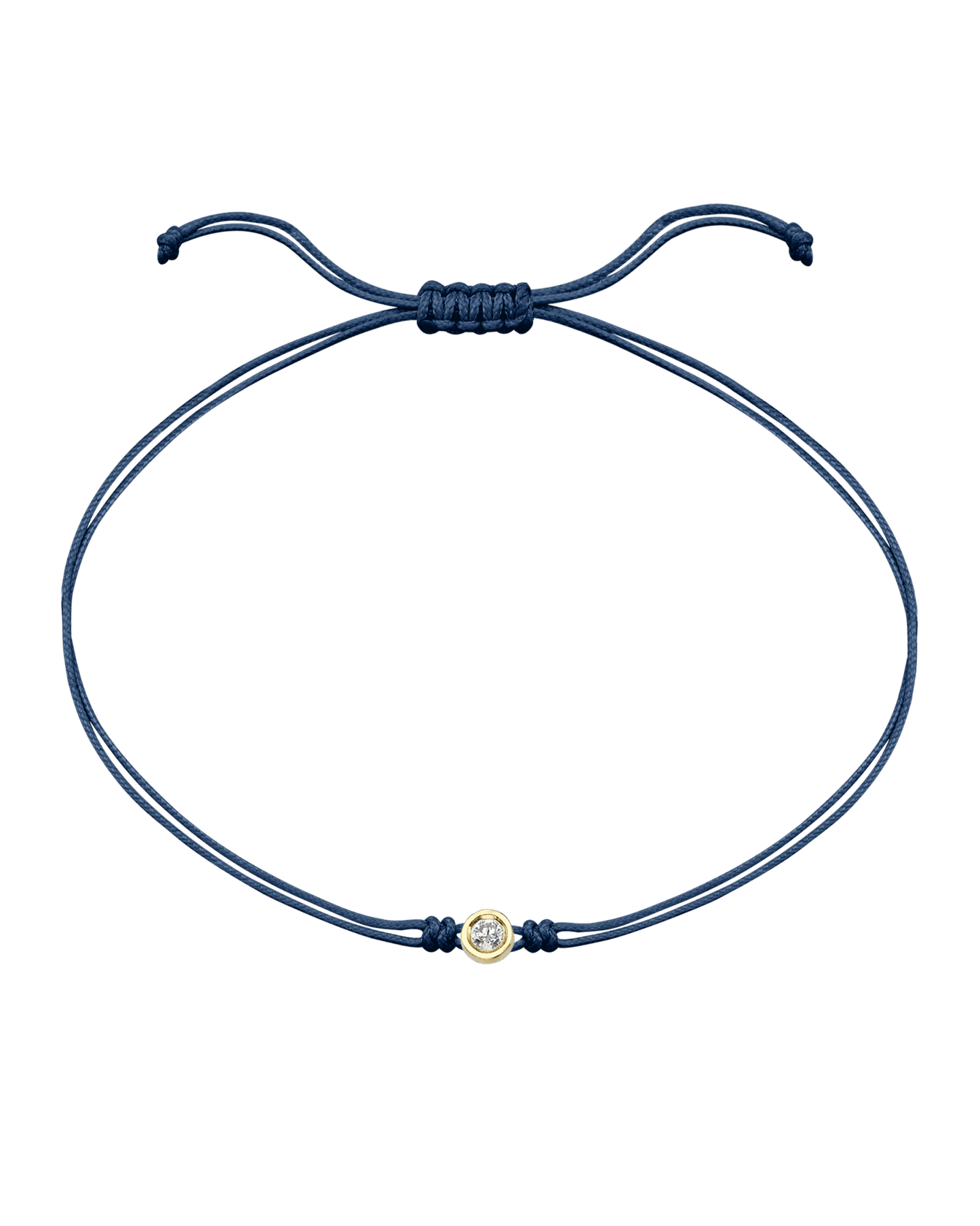 Le String of Love - Or Jaune 14 carats Bracelets magal-dev Bleu Indigo Medium: 0.05 carats