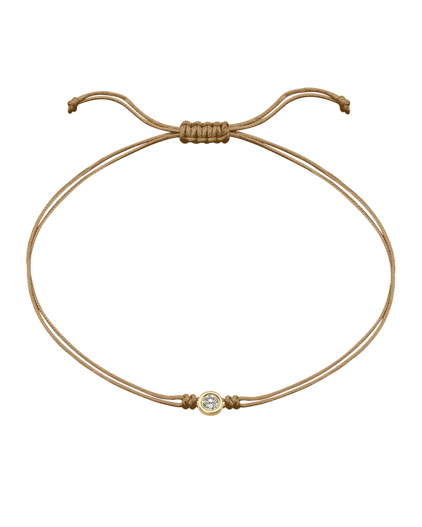Le String of Love - Or Jaune 14 carats Bracelets magal-dev Camel Large: 0.10 carats