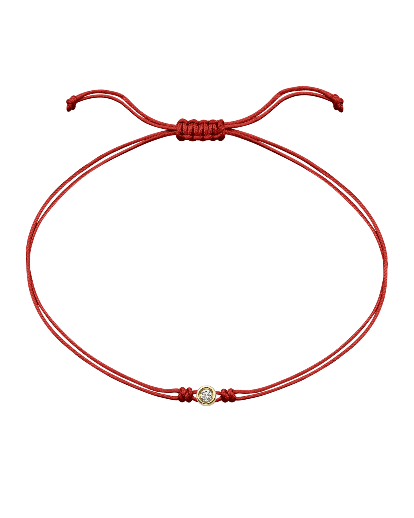 Le String of Love - Or Jaune 14 carats Bracelets magal-dev Rouge Small: 0.03 carats