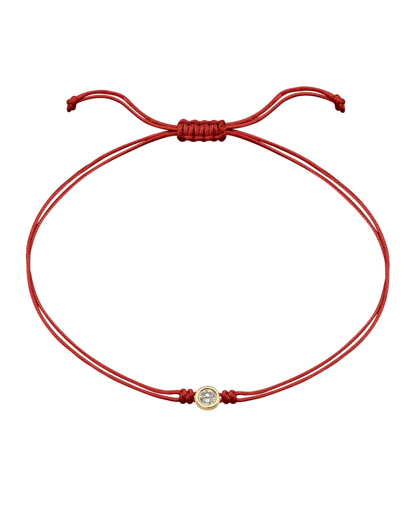 Le String of Love - Or Jaune 14 carats Bracelets magal-dev Rouge Large: 0.10 carats