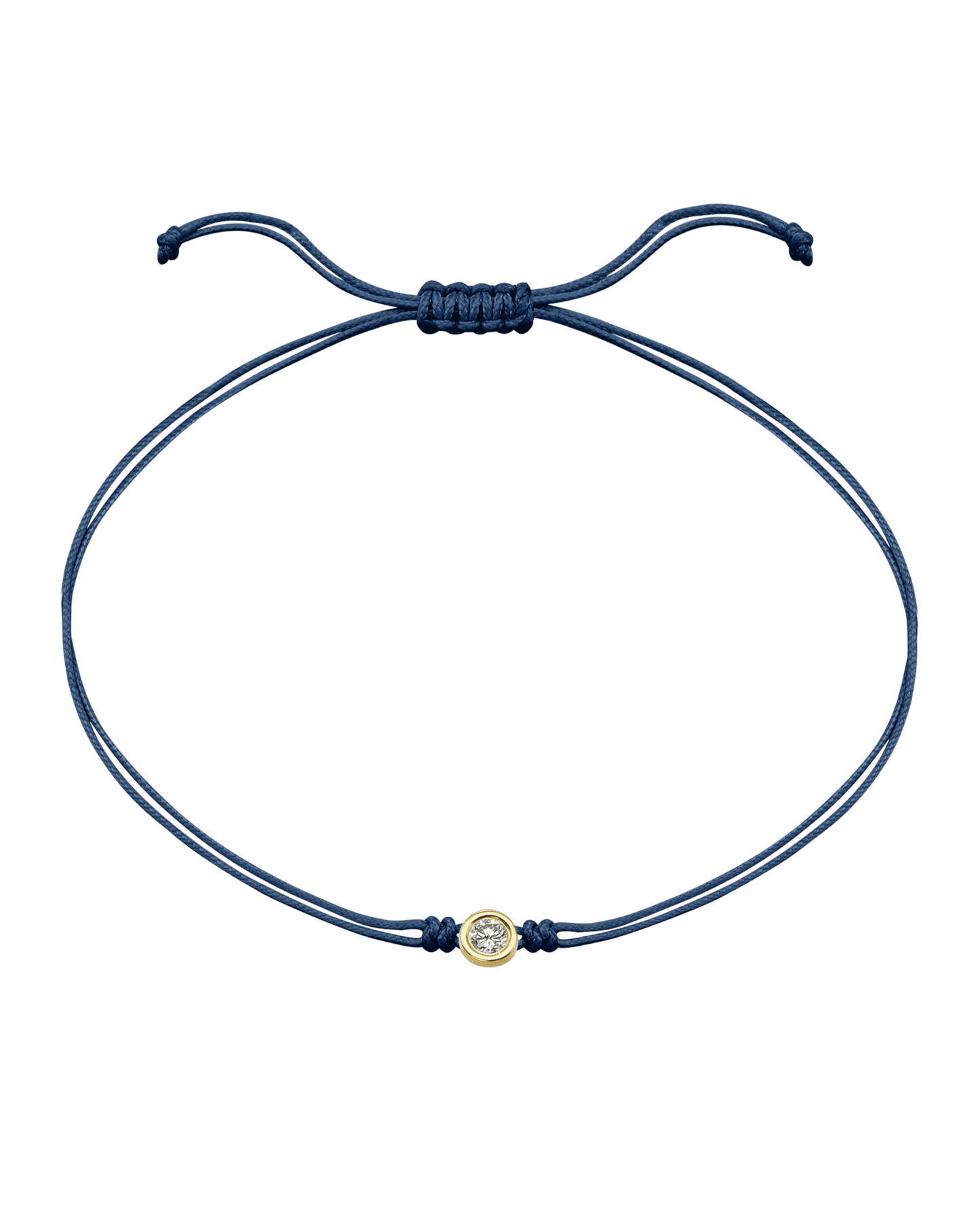 Le String of Love - Or Jaune 14 carats Bracelets magal-dev Bleu Indigo Large: 0.10 carats