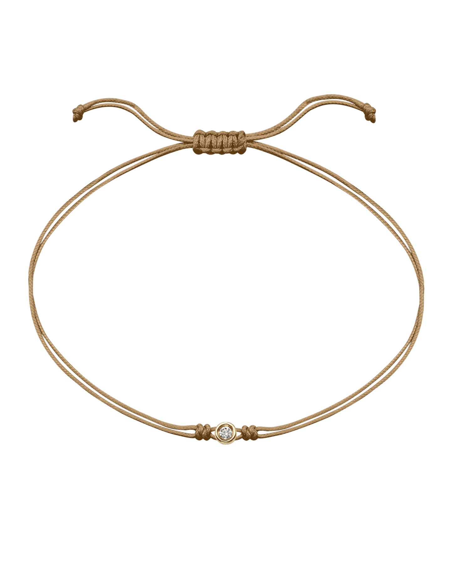 Le String of Love - Or Jaune 14 carats Bracelets magal-dev Camel Small: 0.03 carats