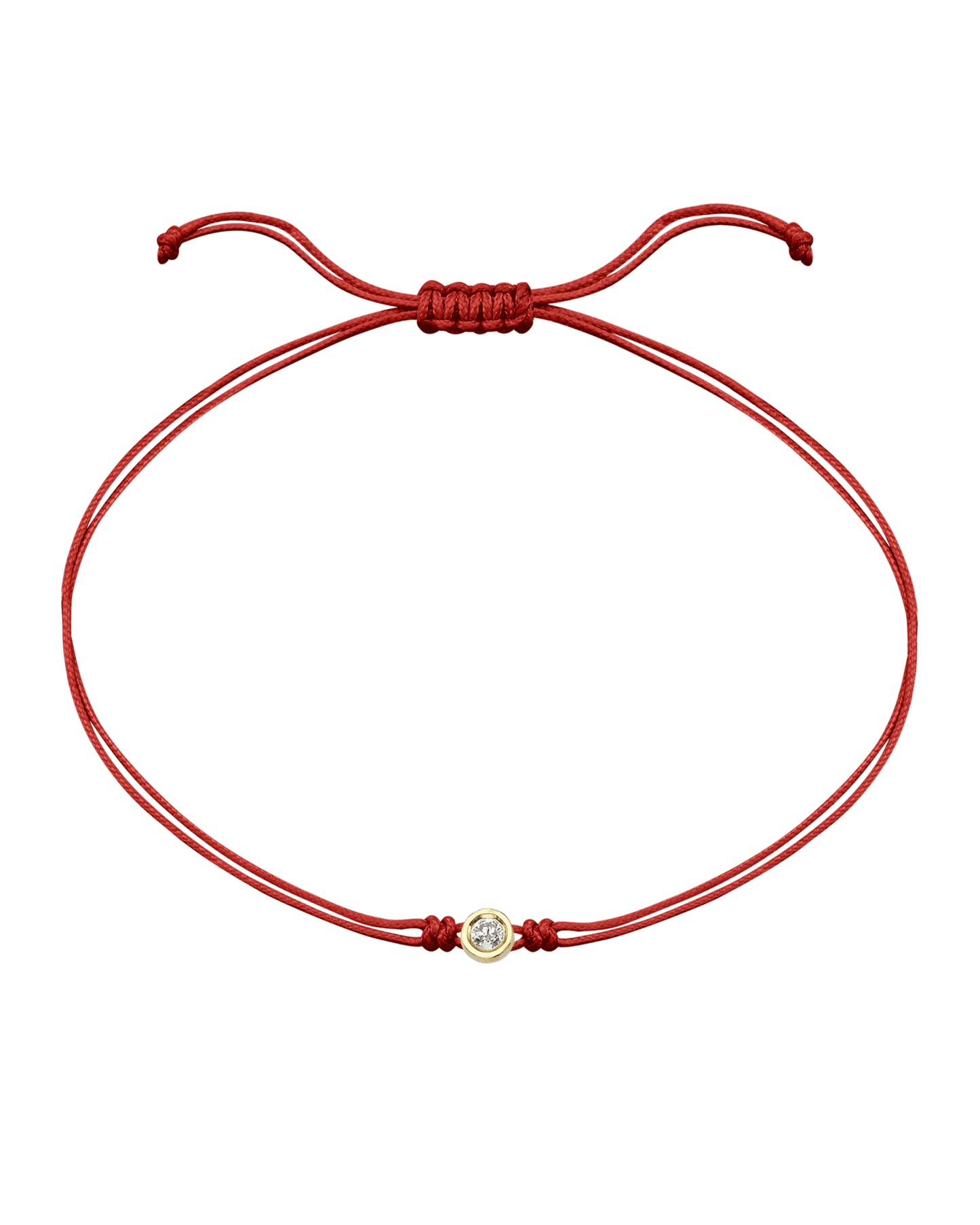 Le String of Love - Or Jaune 14 carats Bracelets magal-dev Rouge Medium: 0.05 carats