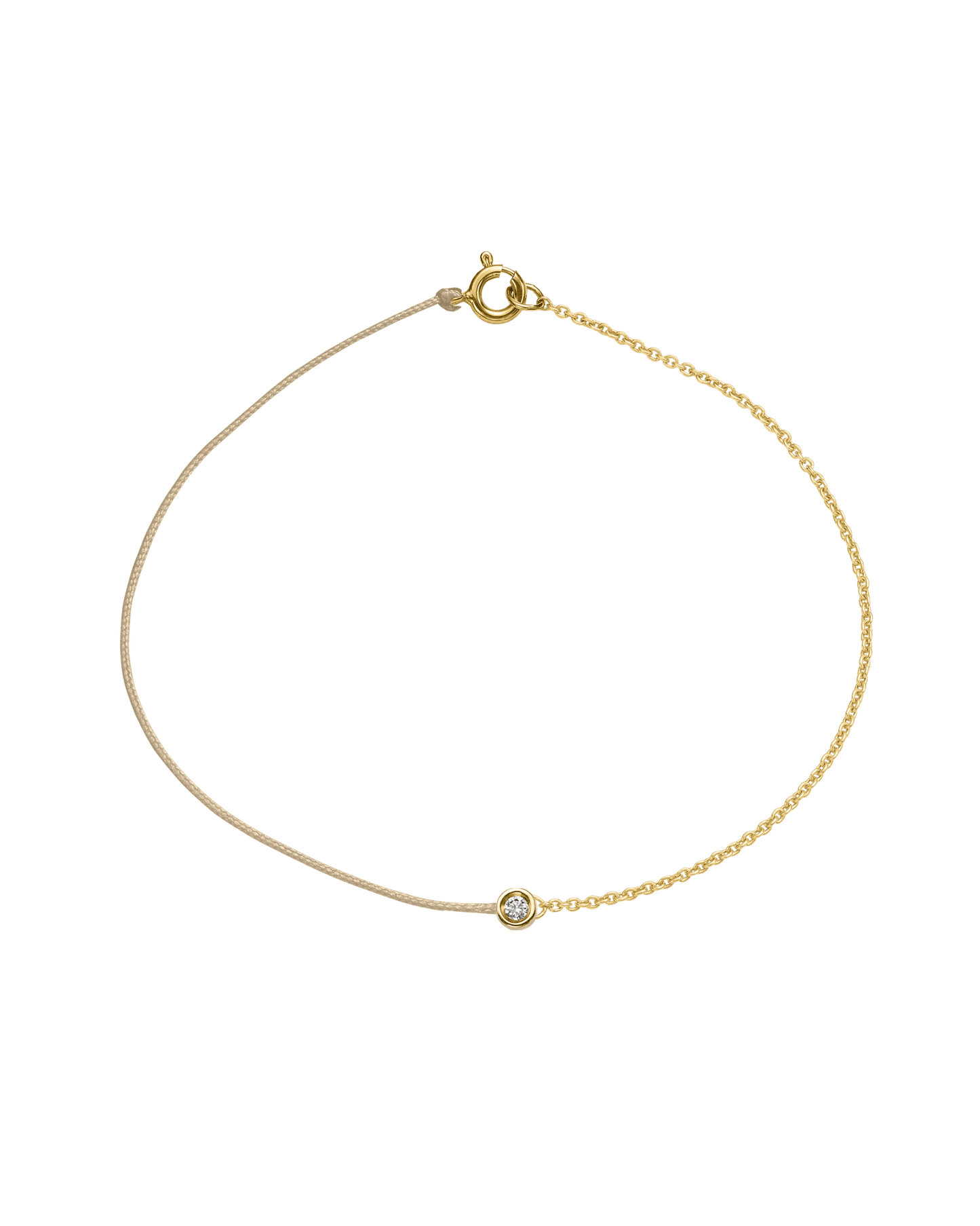 String of Love Chaînette - Or Jaune 14 carats Bracelet 14K Solid Gold Beige Small: 0.03 carats Small 15cm
