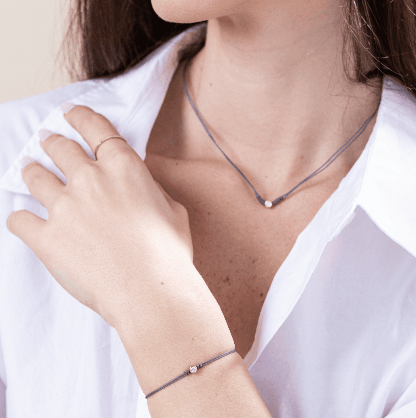 Collier String of Love - Or Rose 14 carats Necklaces 14K Solid Gold