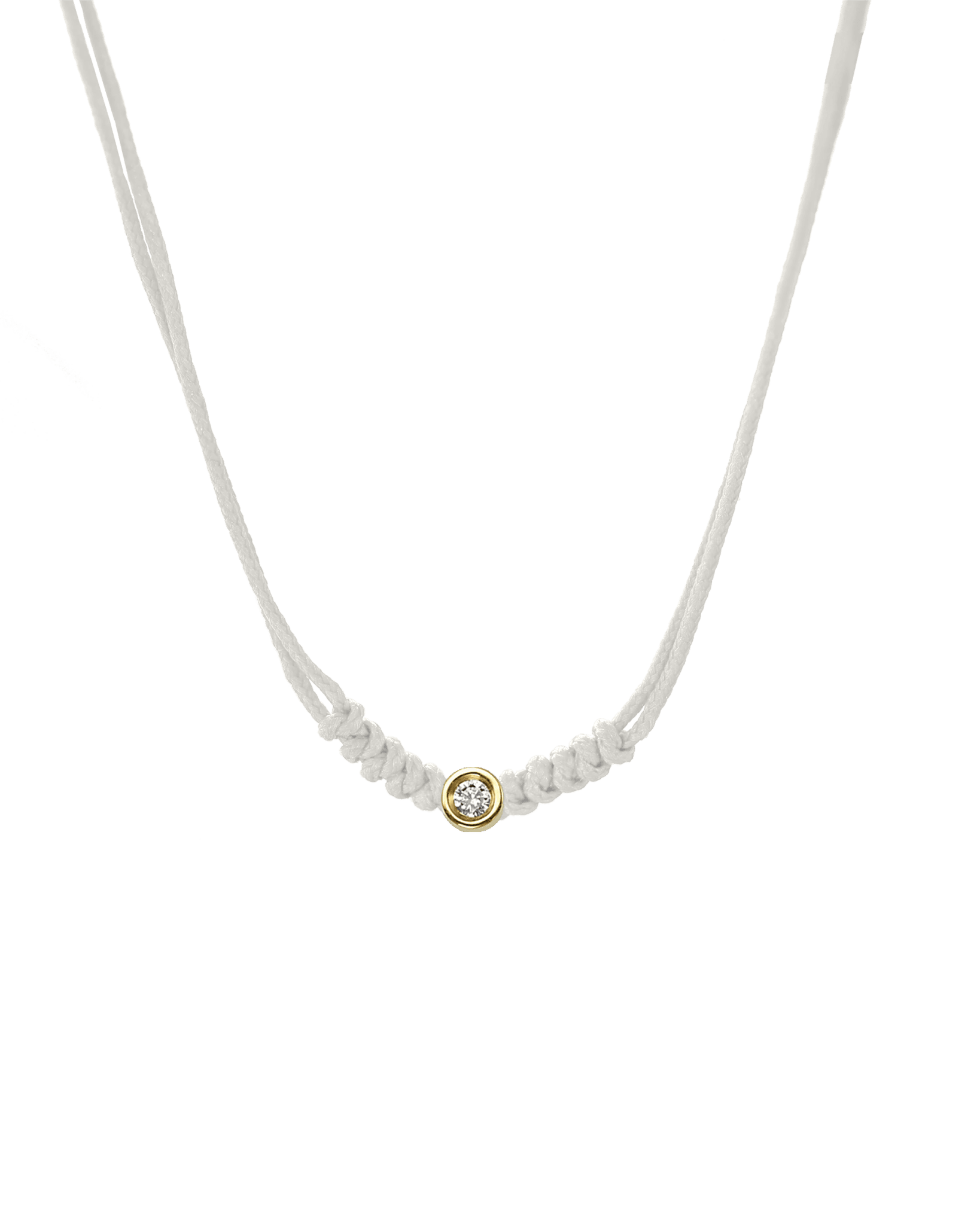 Collier String of Love - Or Jaune 14 carats Necklaces 14K Solid Gold Perle Small: 0.03 carats