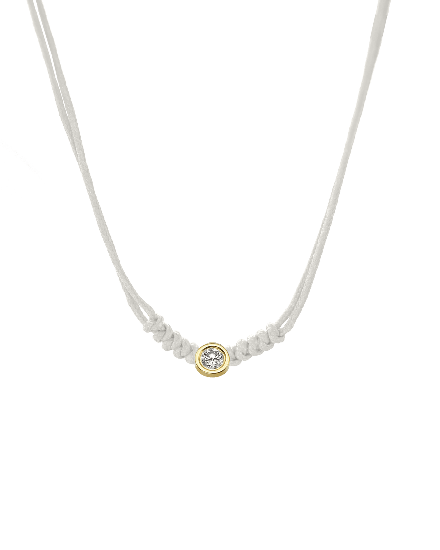 Collier String of Love - Or Jaune 14 carats Necklaces 14K Solid Gold Perle Large: 0.10 carats