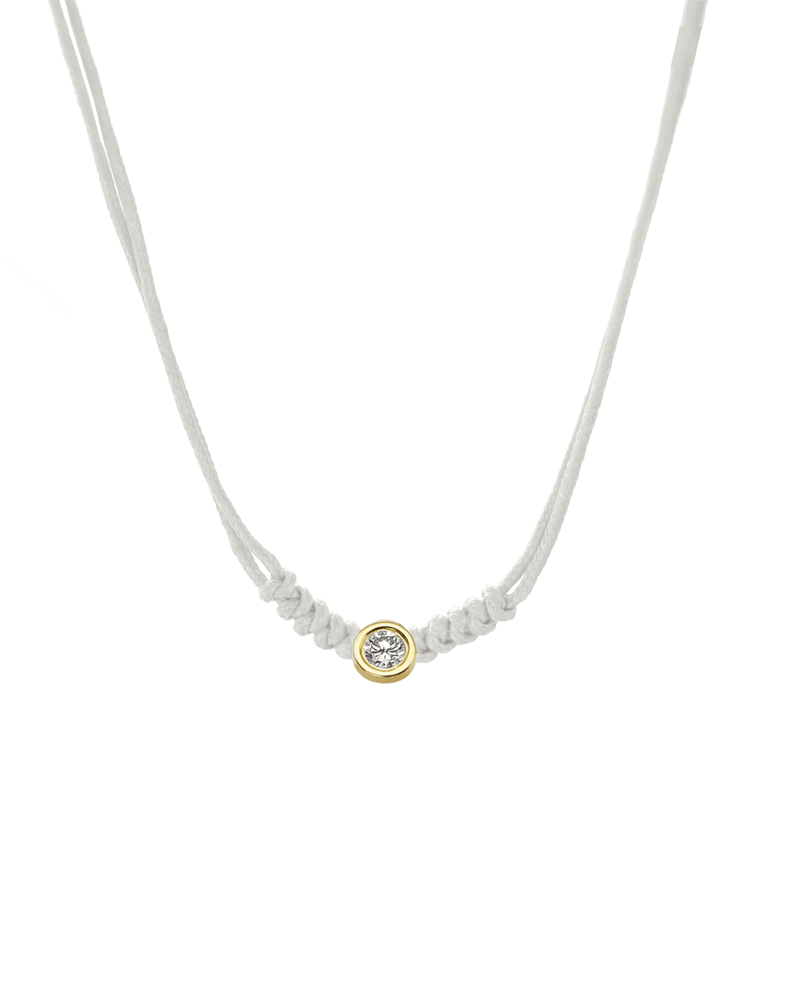 Collier String of Love - Or Jaune 14 carats Necklaces 14K Solid Gold Perle Large: 0.10 carats