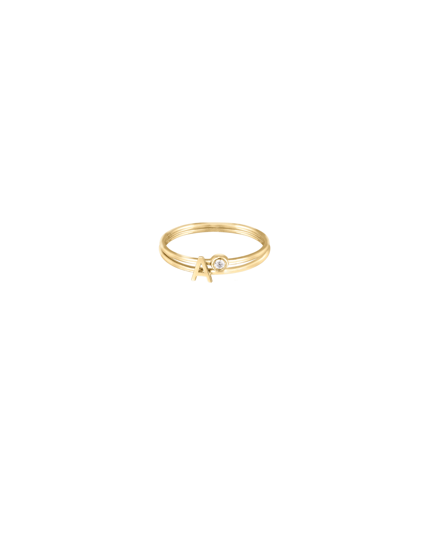 Stackable Initial Ring(s) - 18K Gold Vermeil Rings magal-dev