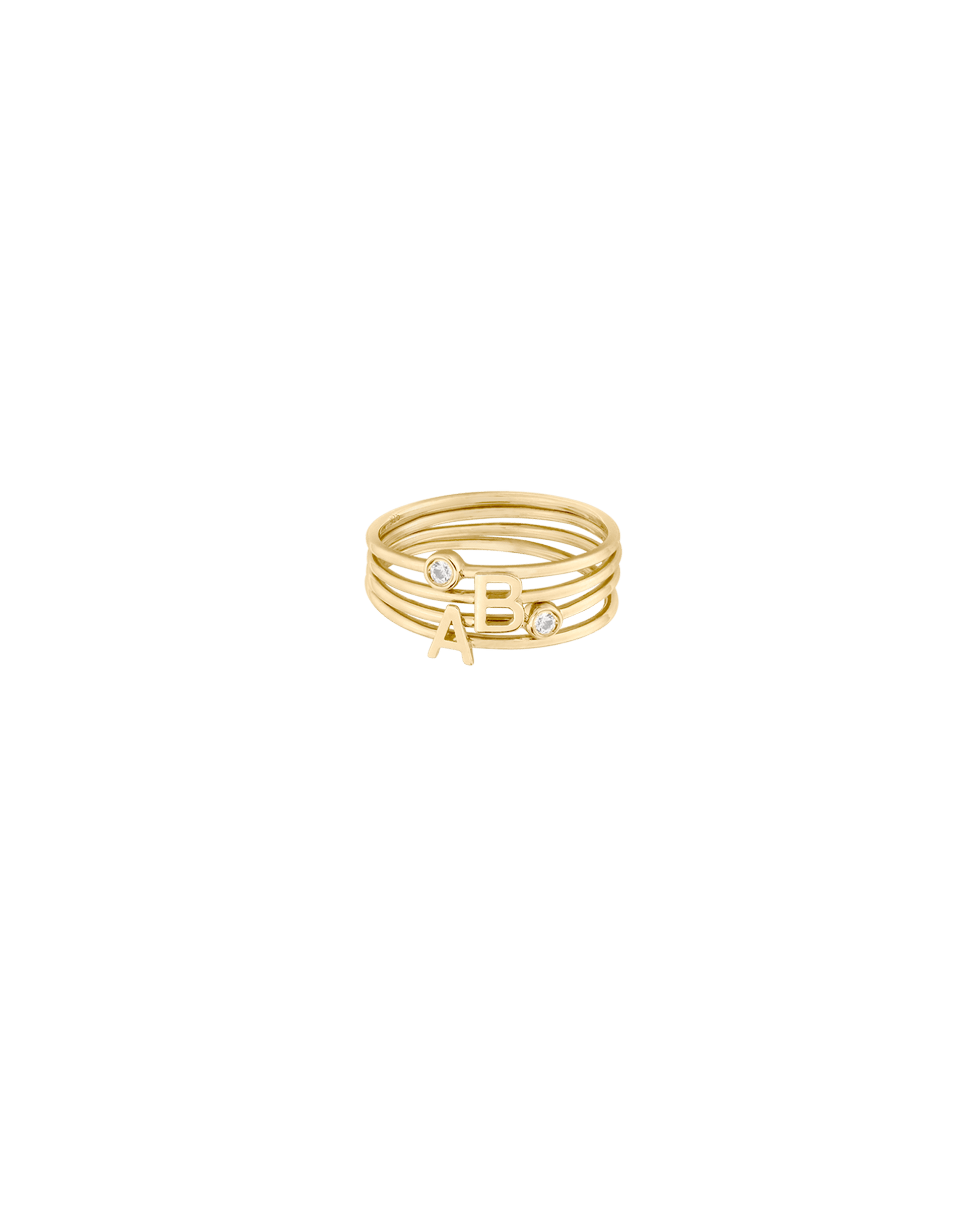 Stackable Initial Ring(s) - 925 Sterling Silver Rings magal-dev
