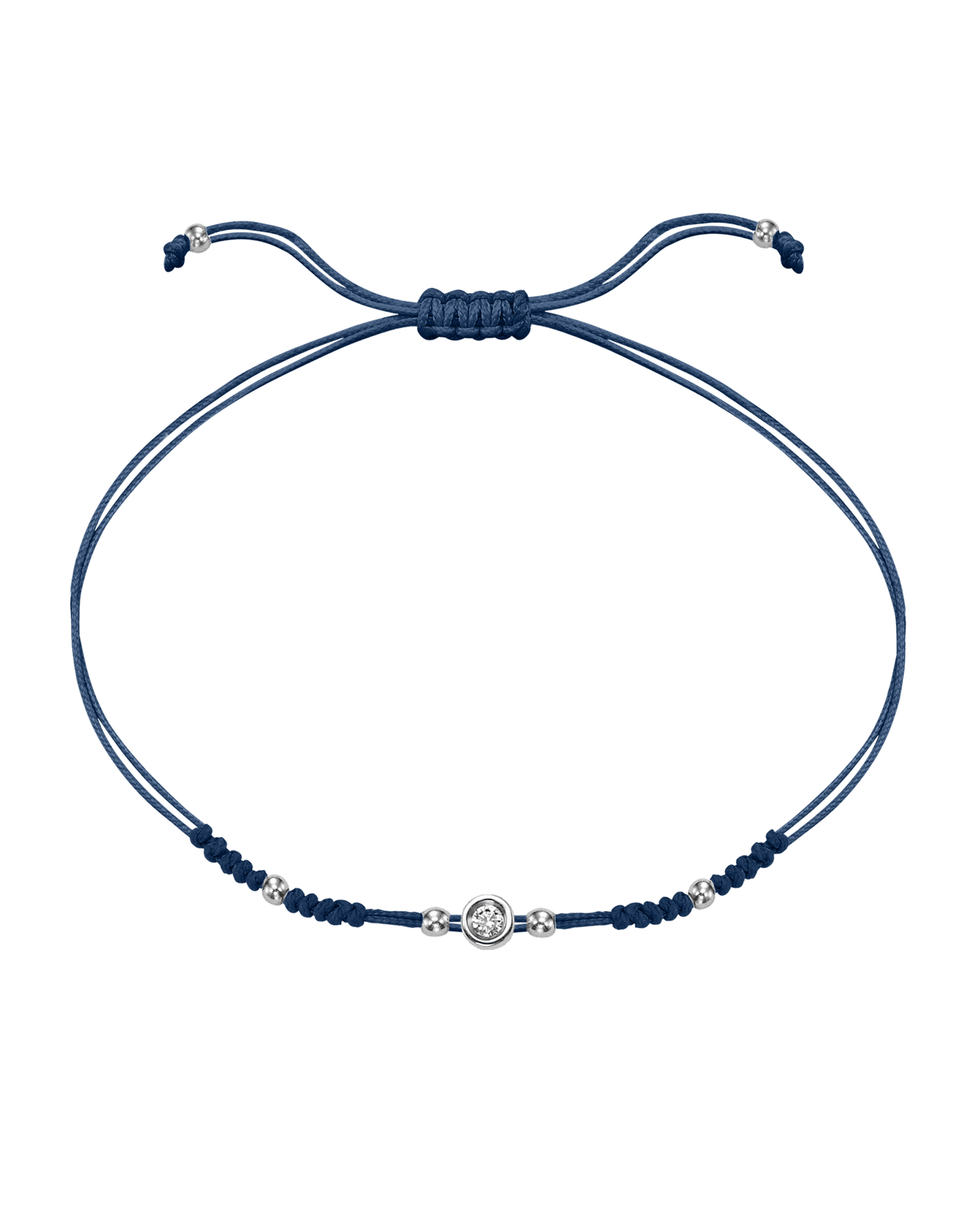 2022 Edit String of Love - 14K White Gold Bracelets 14K Solid Gold Indigo Small: 0.03ct