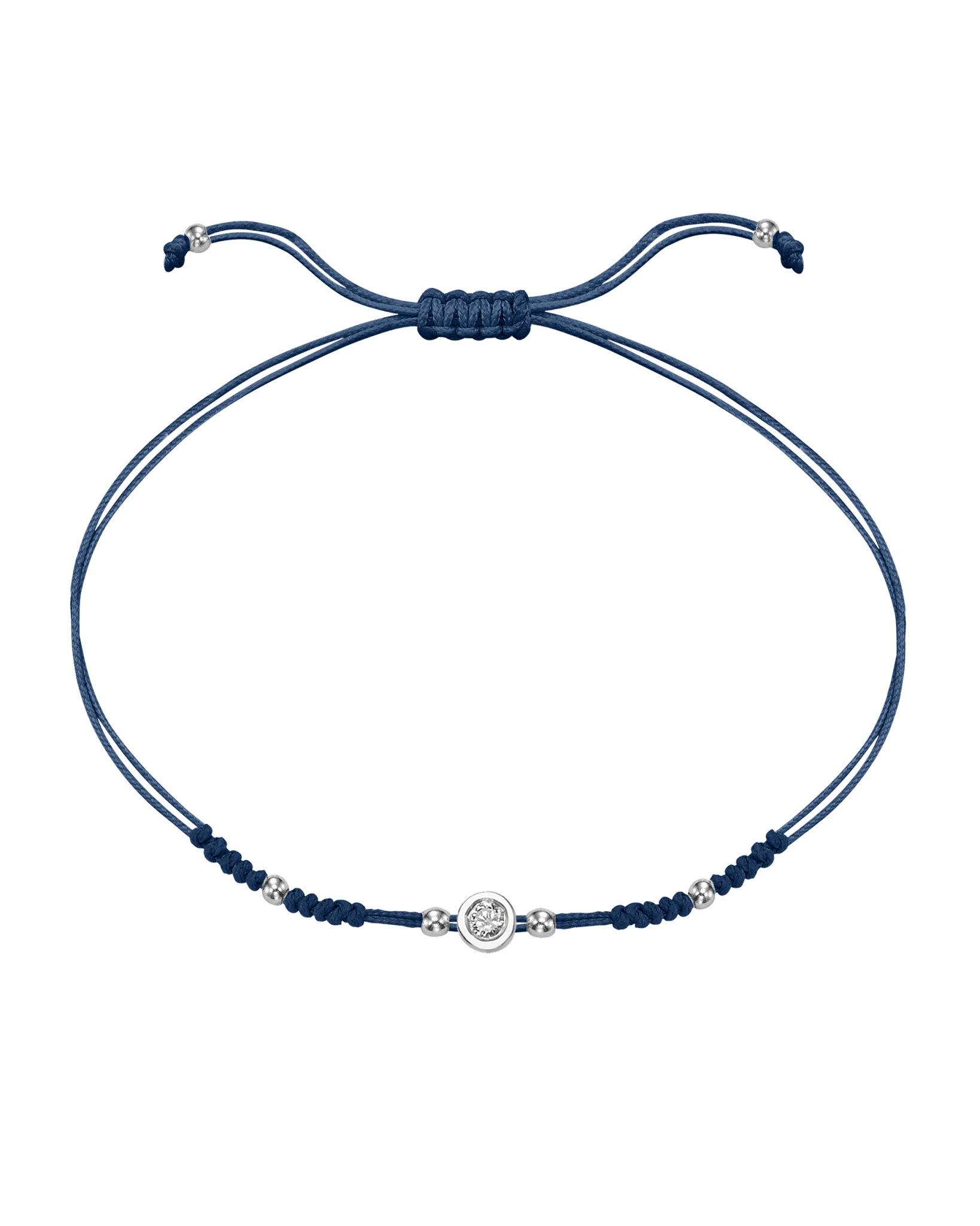 2022 Edit String of Love - 14K White Gold Bracelets 14K Solid Gold Indigo Medium: 0.04ct
