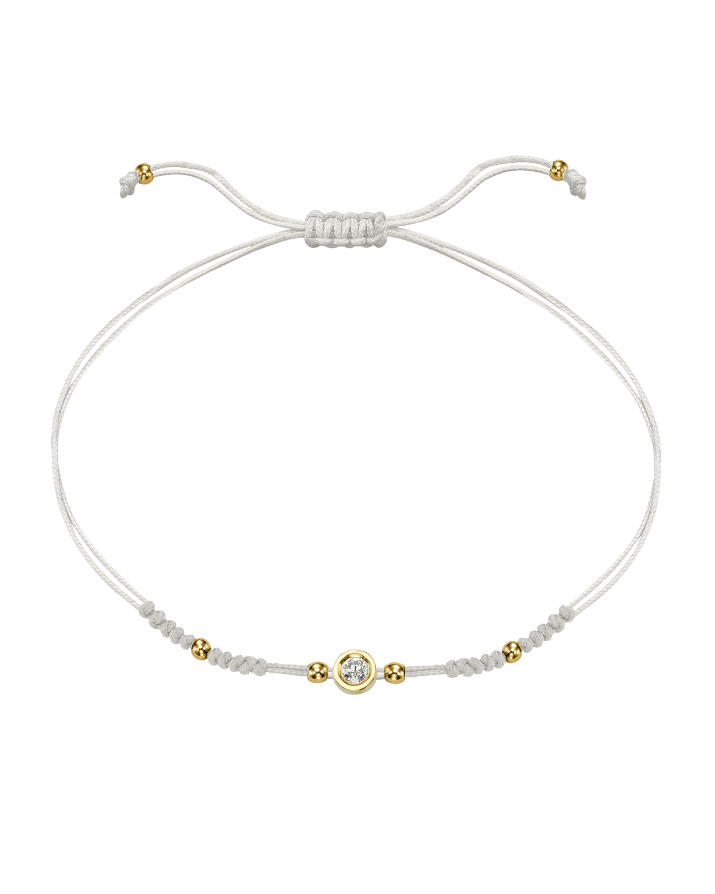 2022 Edit String of Love - 14K Yellow Gold Bracelets 14K Solid Gold Pearl Medium: 0.04ct