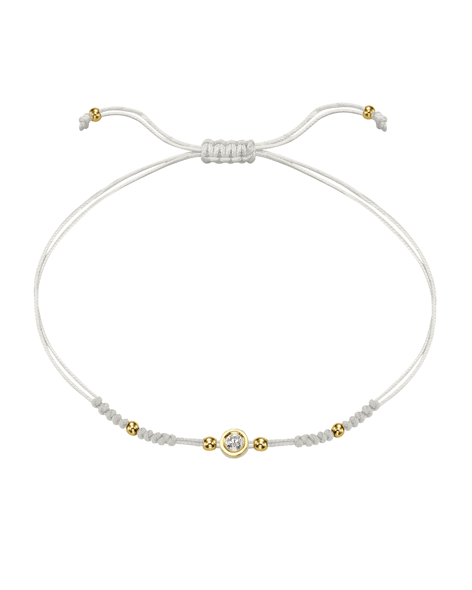 2022 Edit String of Love - 14K Yellow Gold Bracelets 14K Solid Gold Pearl Medium: 0.04ct