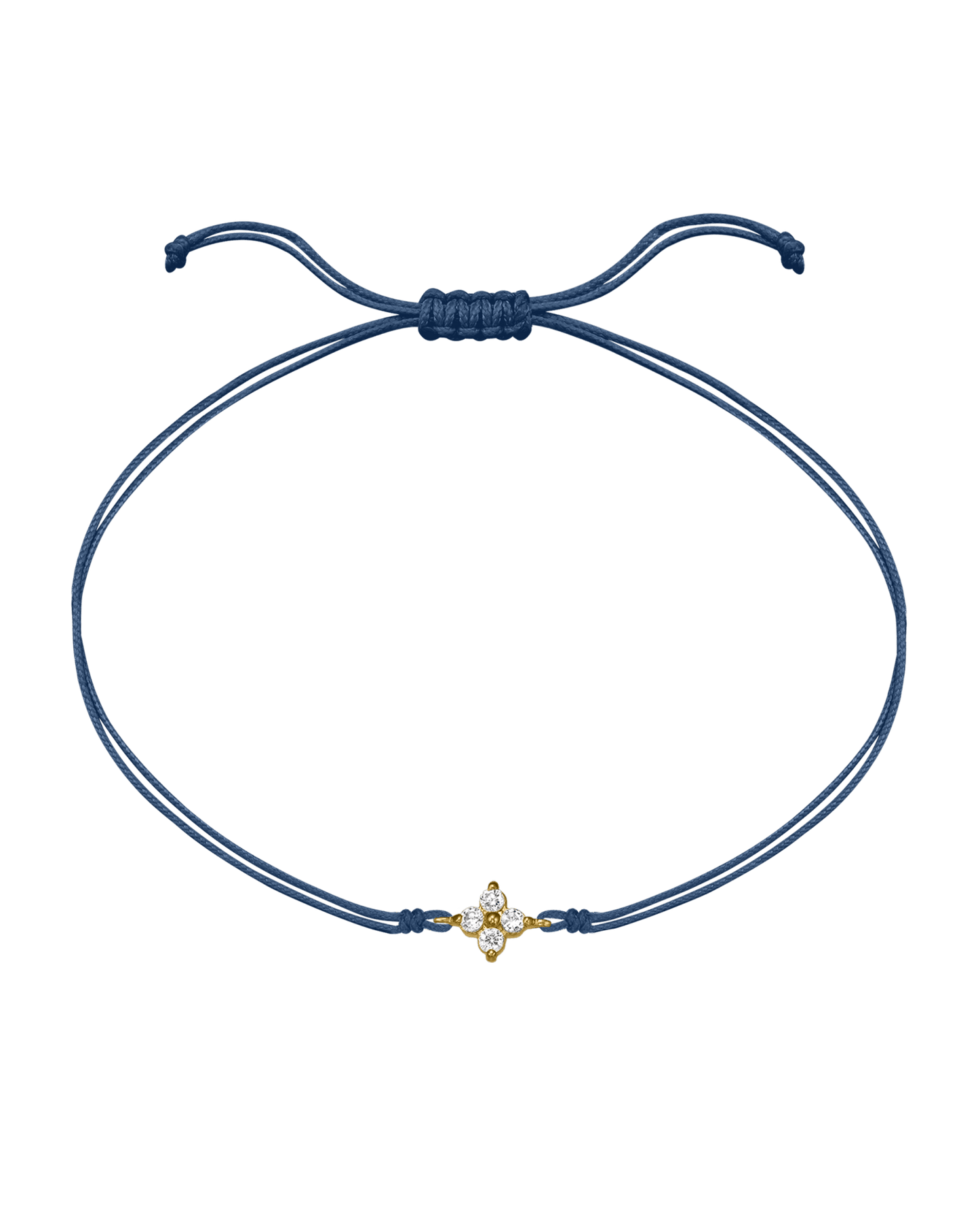 4 Studs Diamond String of love - 14K Yellow Gold Bracelets 14K Solid Gold Indigo