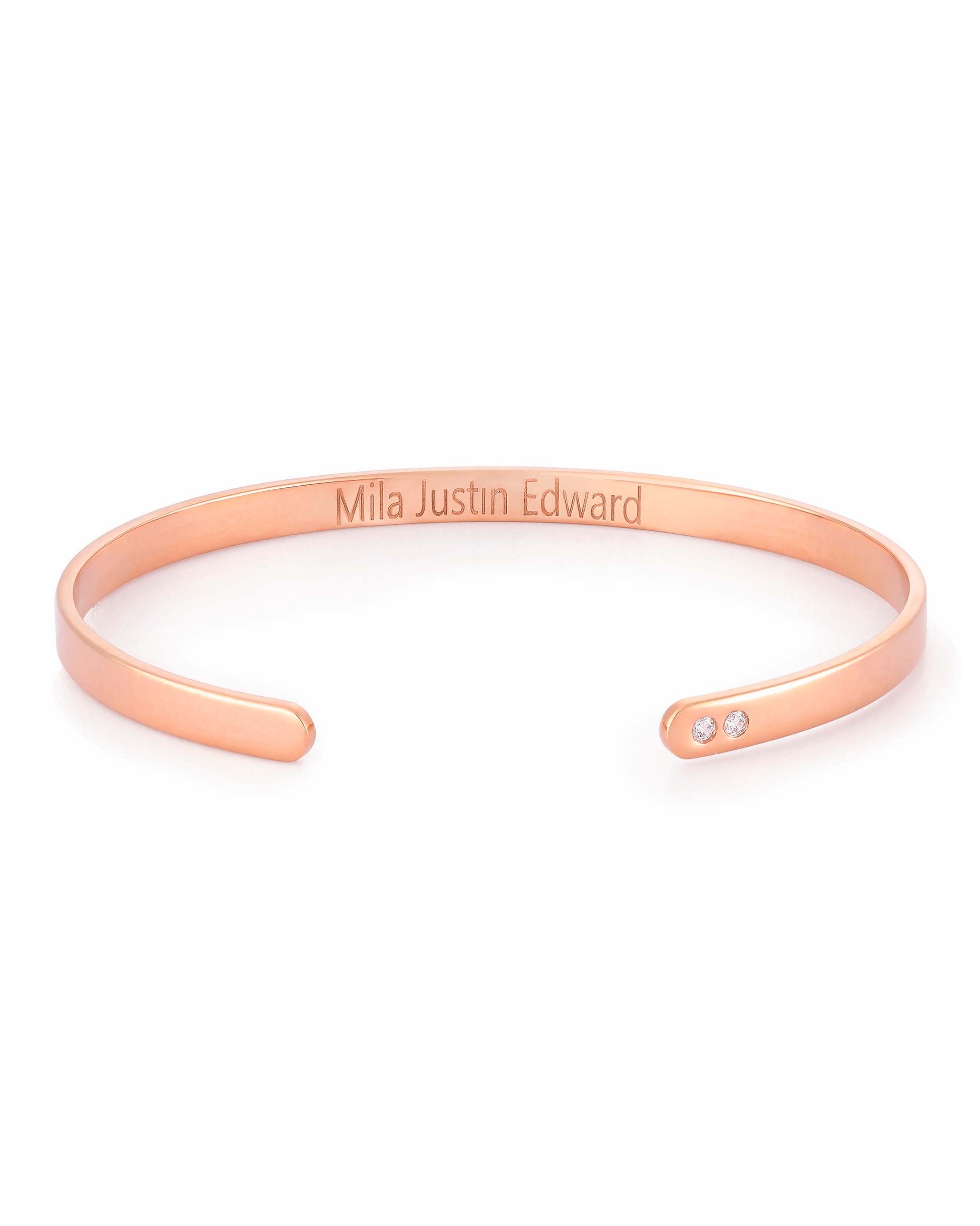Andrea Bangle - 18K Rose Vermeil Bangle magal-dev Hurricane (Handwriting style)