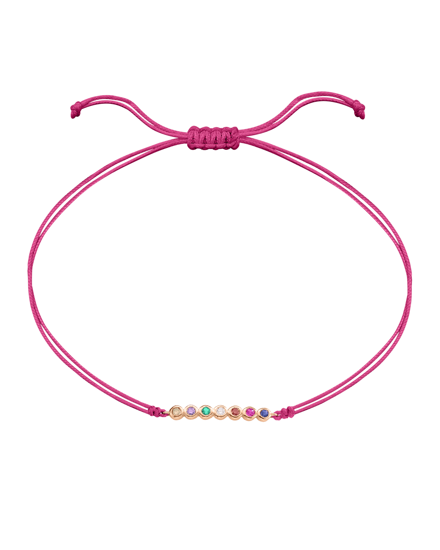 The Birthstones Bar Bracelet - 14K Rose Gold Bracelet 14K Solid Gold Pink 2