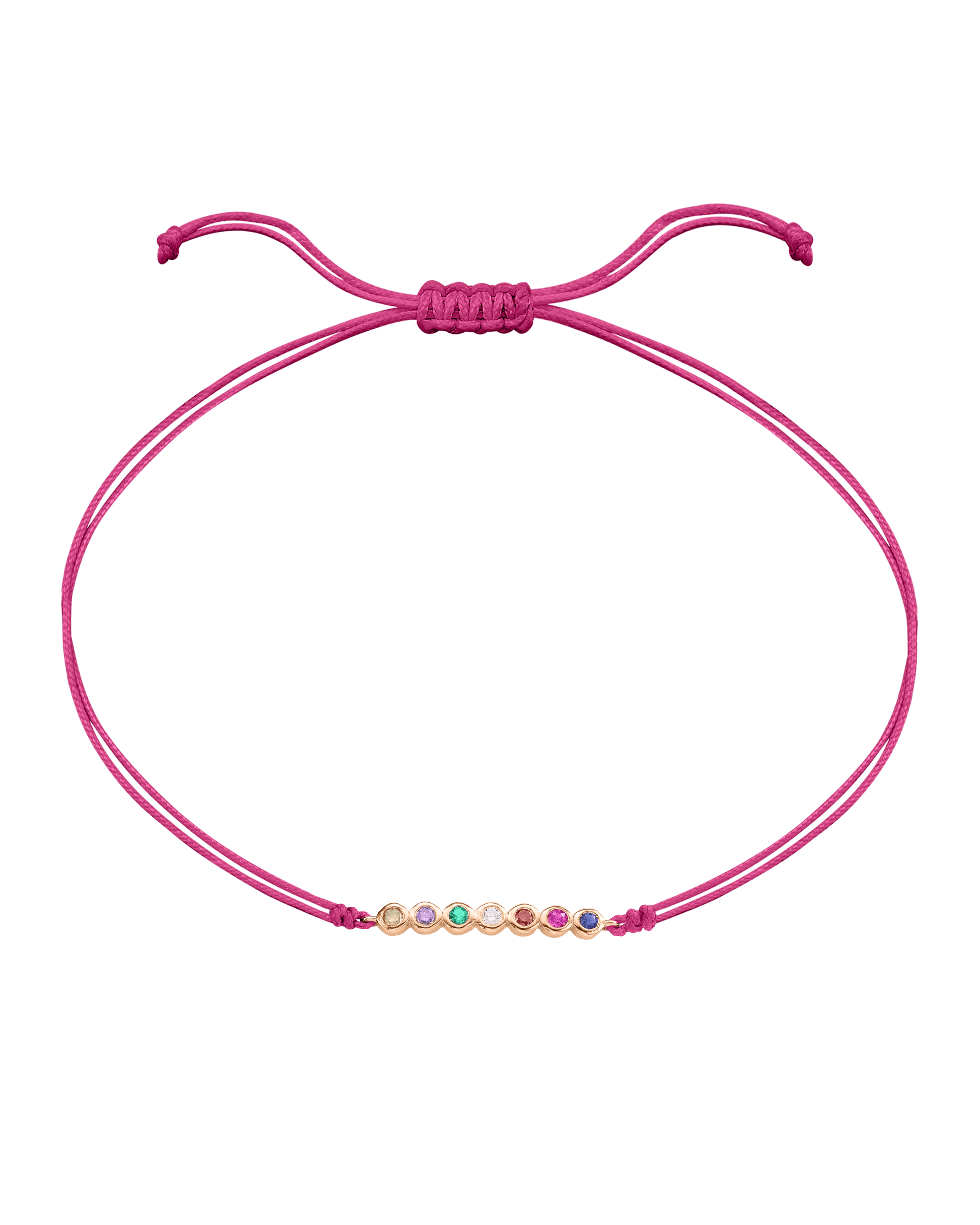 The Birthstones Bar Bracelet - 14K Rose Gold Bracelet 14K Solid Gold Pink 2