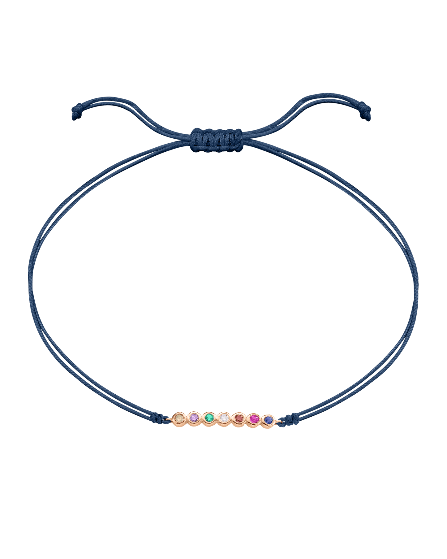 The Birthstones Bar Bracelet - 14K Rose Gold Bracelet 14K Solid Gold Indigo 2