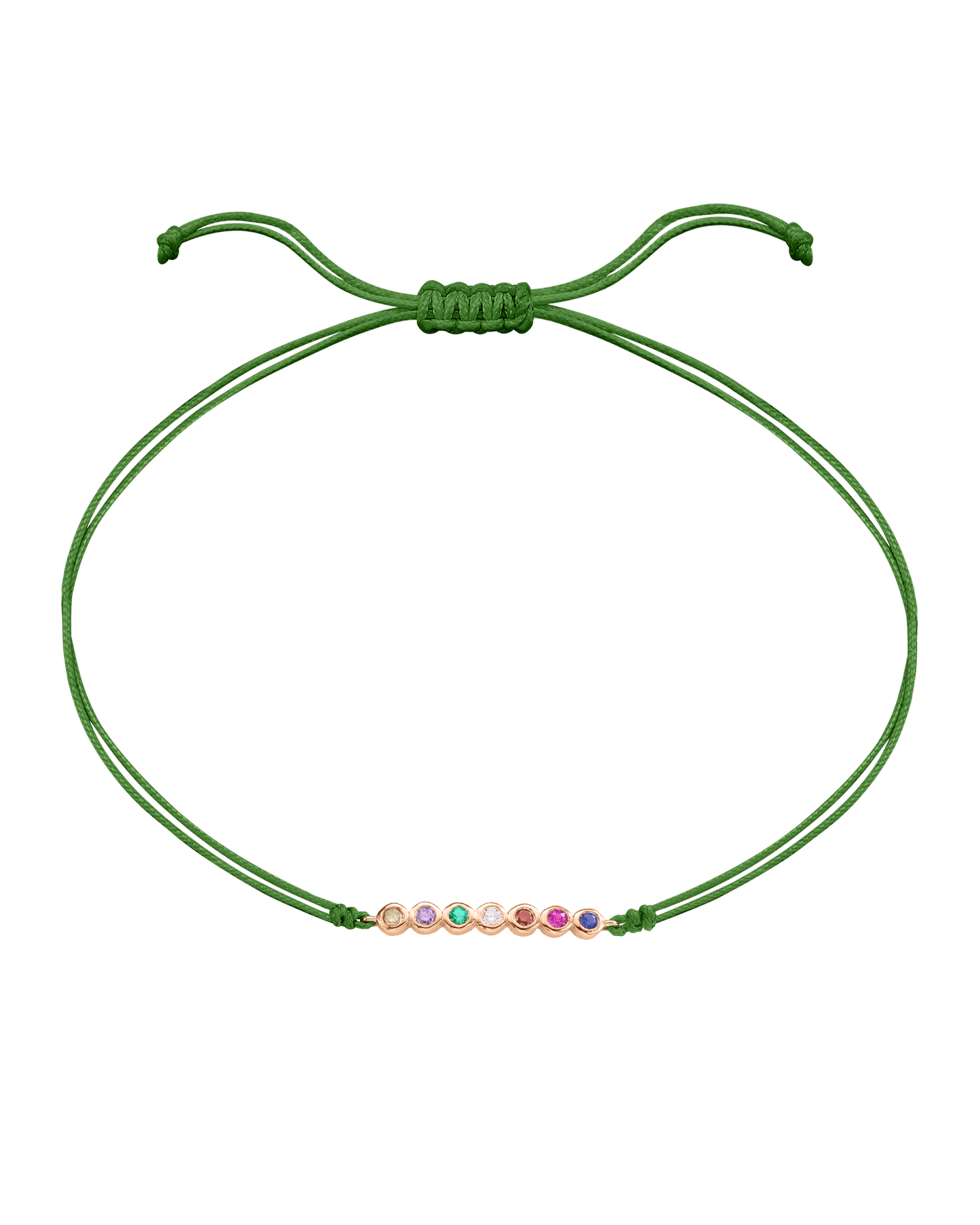 The Birthstones Bar Bracelet - 14K Rose Gold Bracelet 14K Solid Gold Mint 2