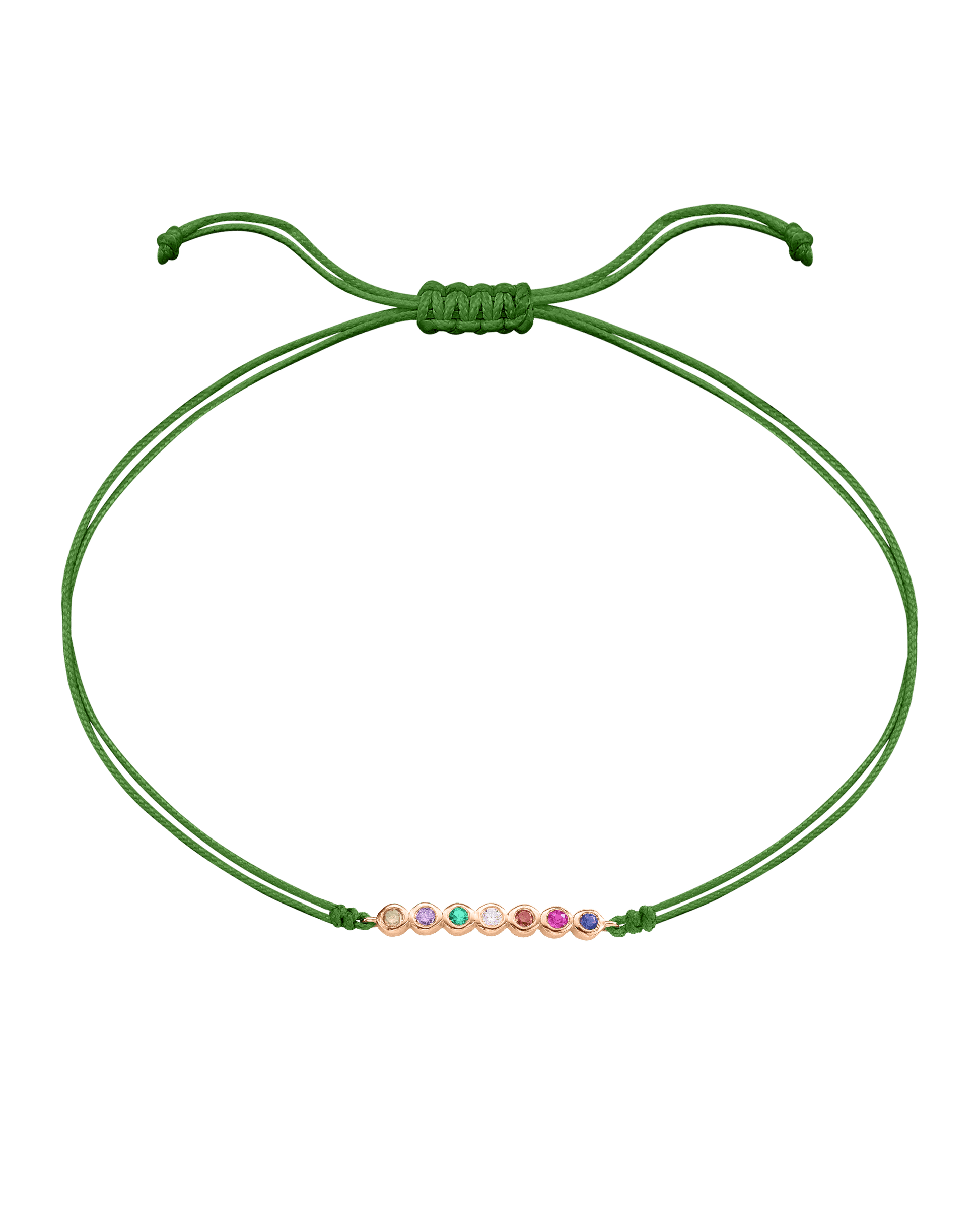 The Birthstones Bar Bracelet - 14K Rose Gold Bracelet 14K Solid Gold Mint 2