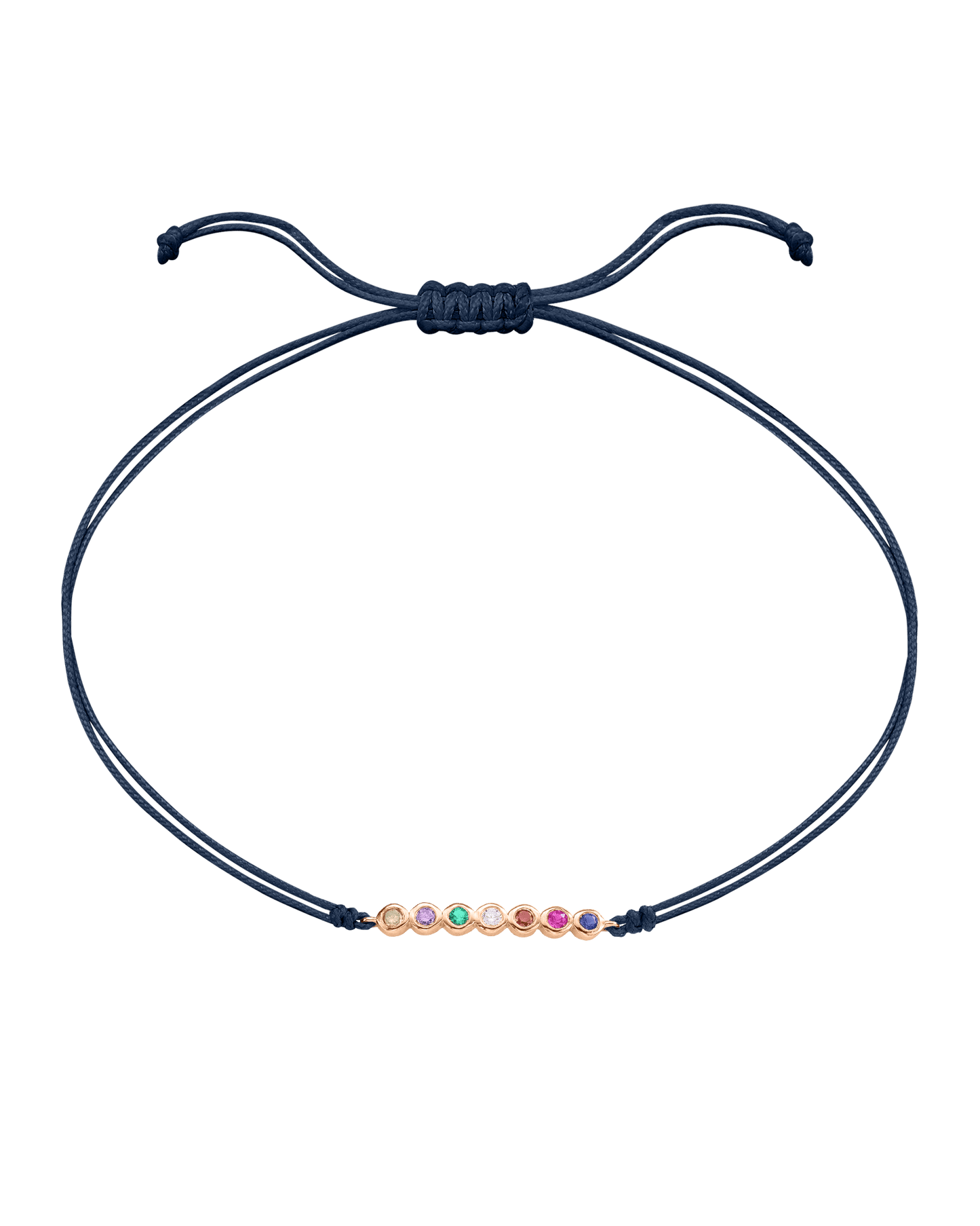 The Birthstones Bar Bracelet - 14K Rose Gold Bracelet 14K Solid Gold