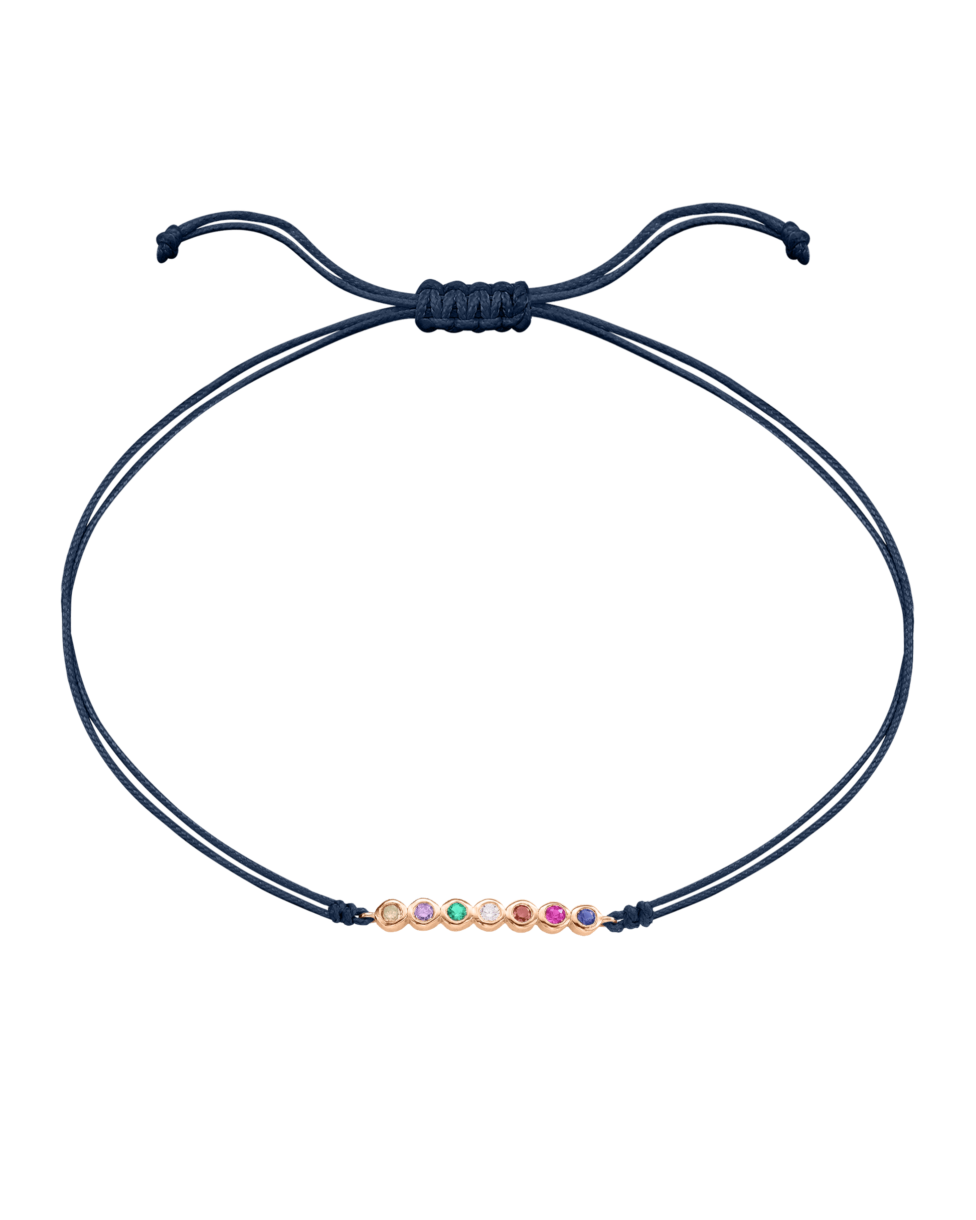 The Birthstones Bar Bracelet - 14K Rose Gold Bracelet 14K Solid Gold