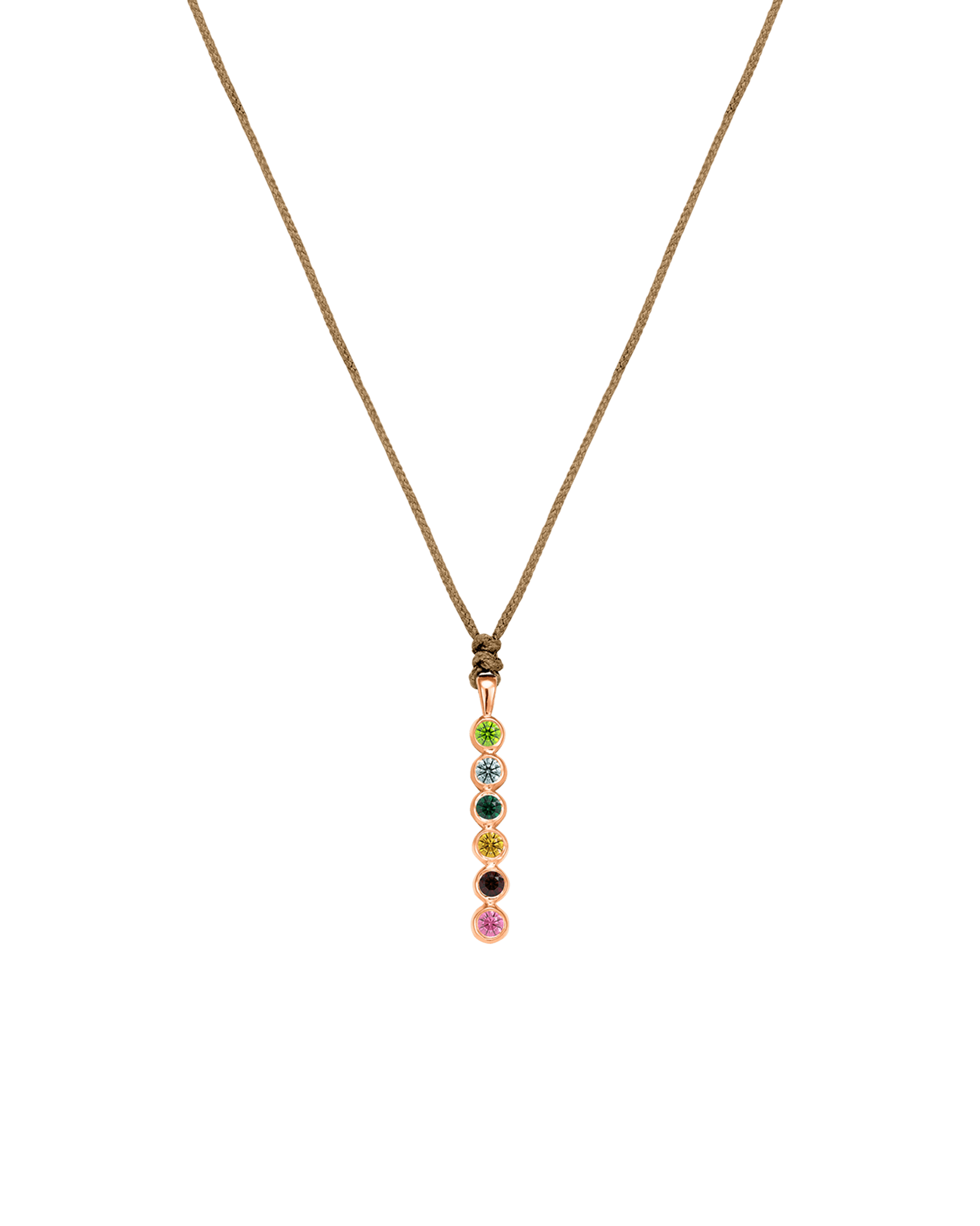 The Birthstones Bar Necklace - 14K Rose Gold Necklaces 14K Solid Gold Camel 2