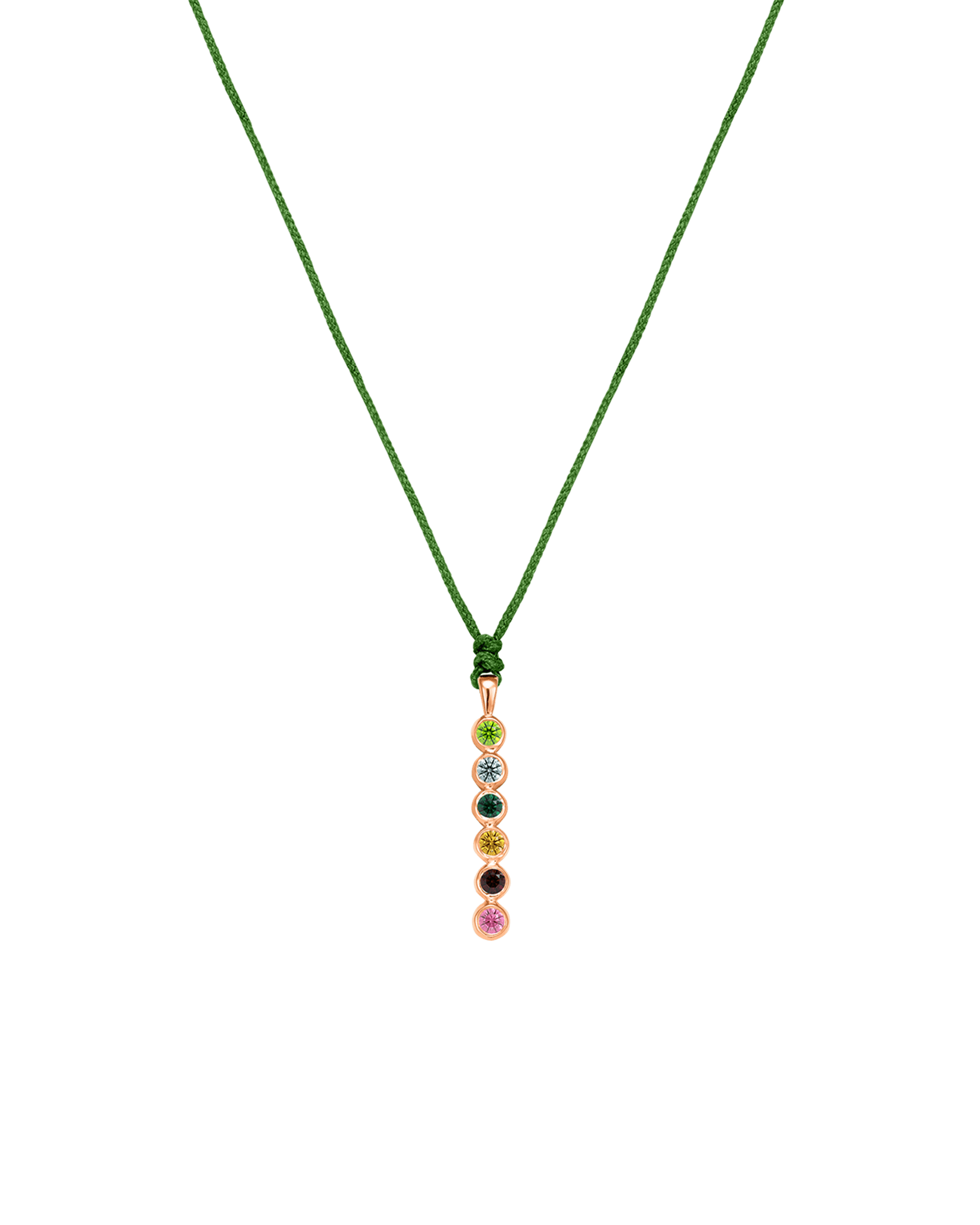 The Birthstones Bar Necklace - 14K Rose Gold Necklaces 14K Solid Gold Mint 2