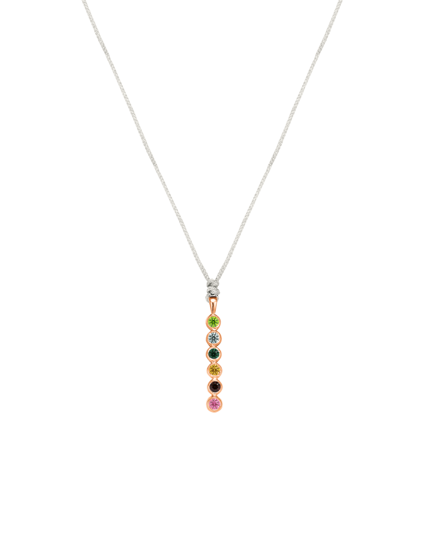 The Birthstones Bar Necklace - 14K Rose Gold Necklaces 14K Solid Gold Pearl 2